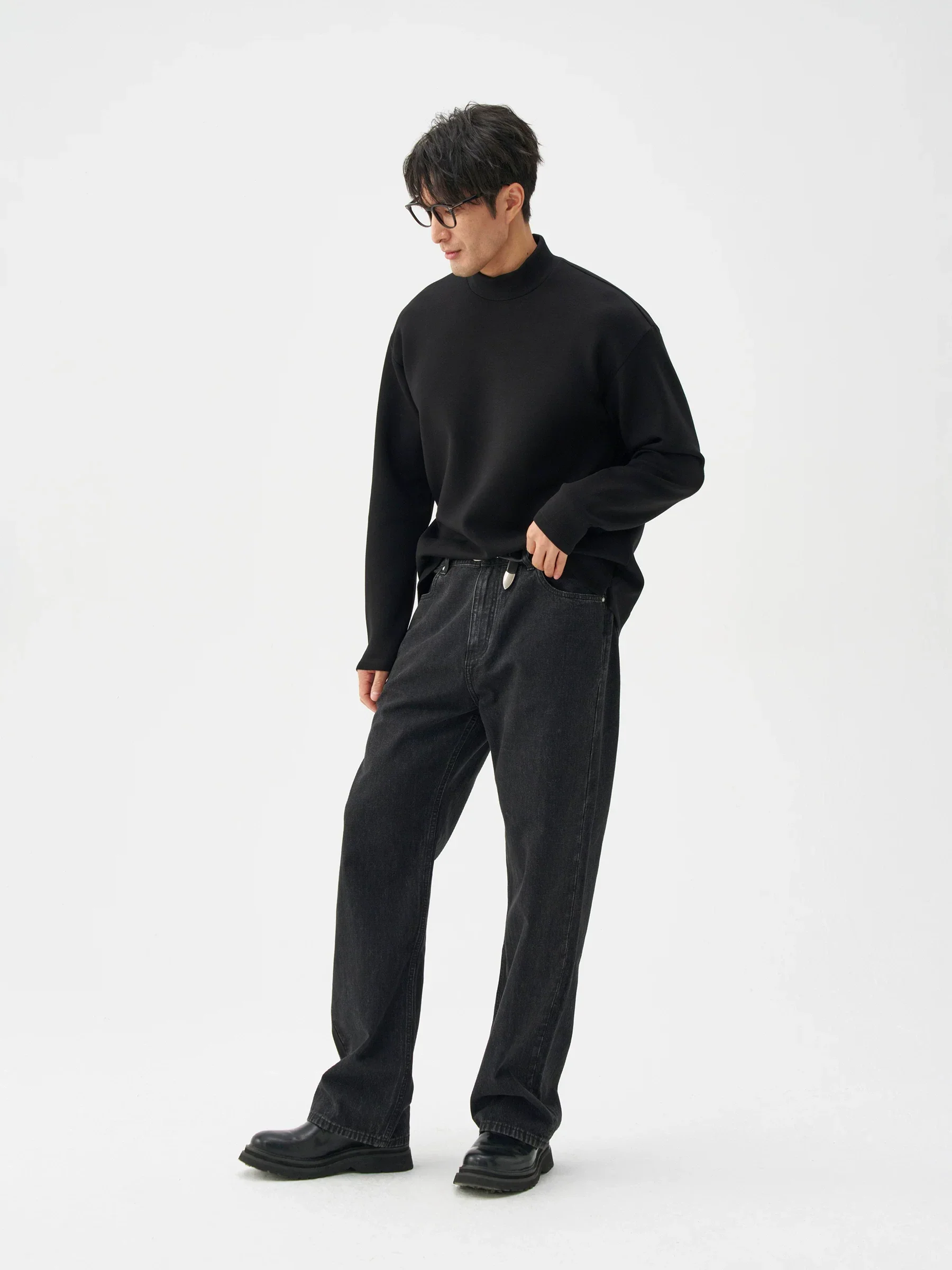 Black Mockneck Pullover - Image 5