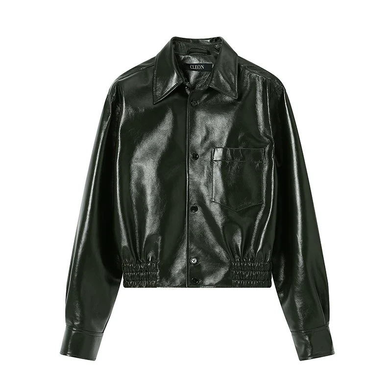 Black Sheepskin Blouson Jacket