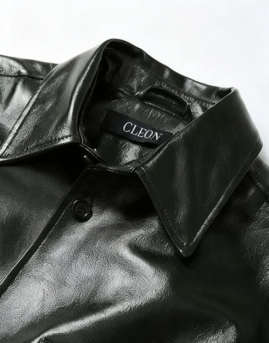 Black Sheepskin Blouson Jacket - Image 8