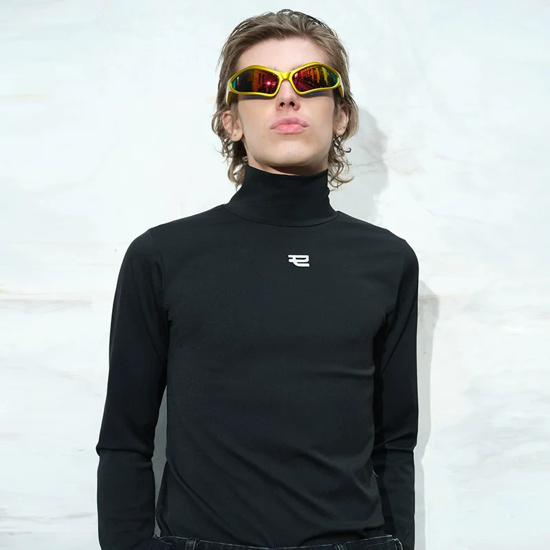 Black Turtleneck Top
