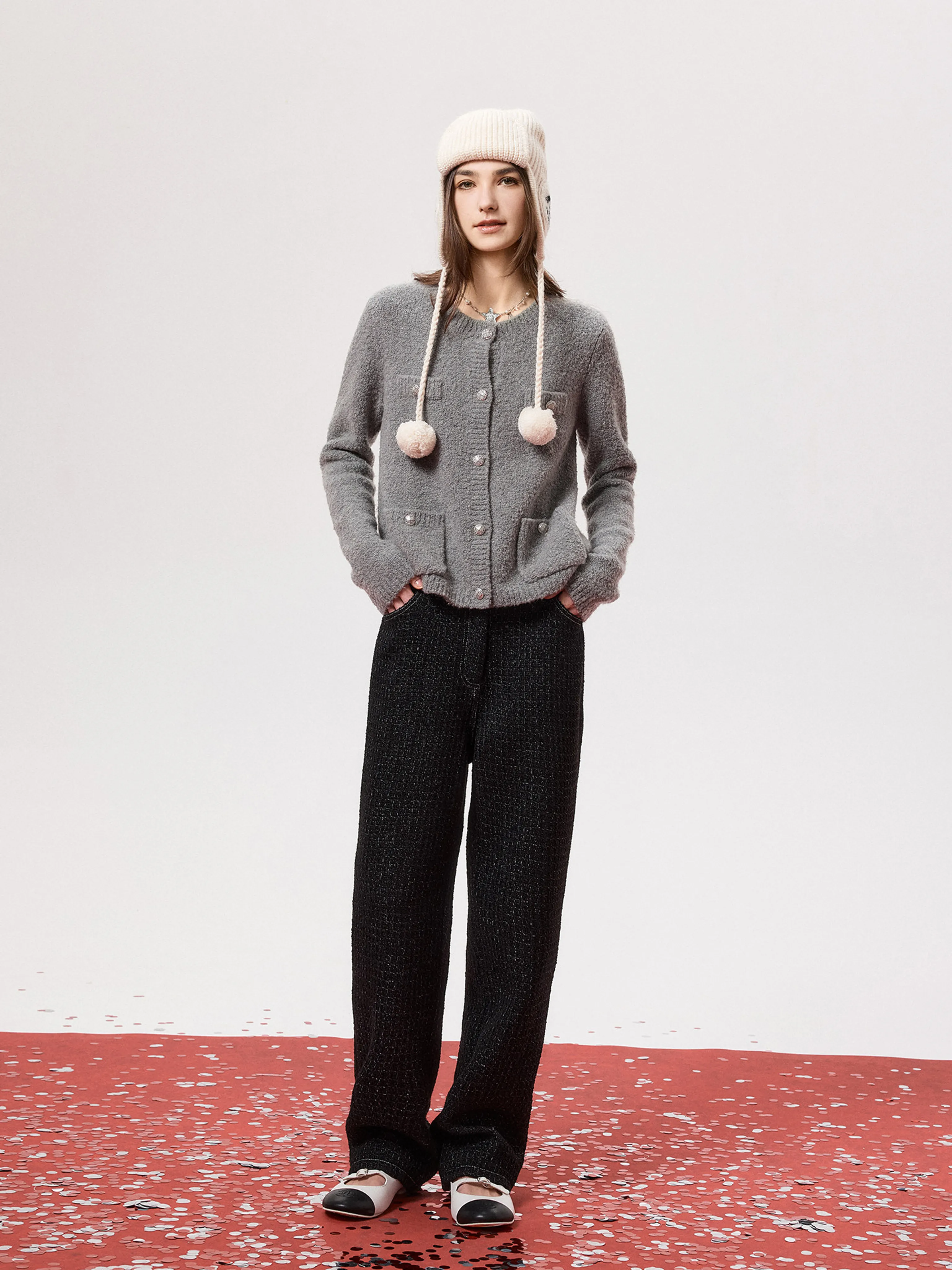 Black Tweed Trousers - Image 4