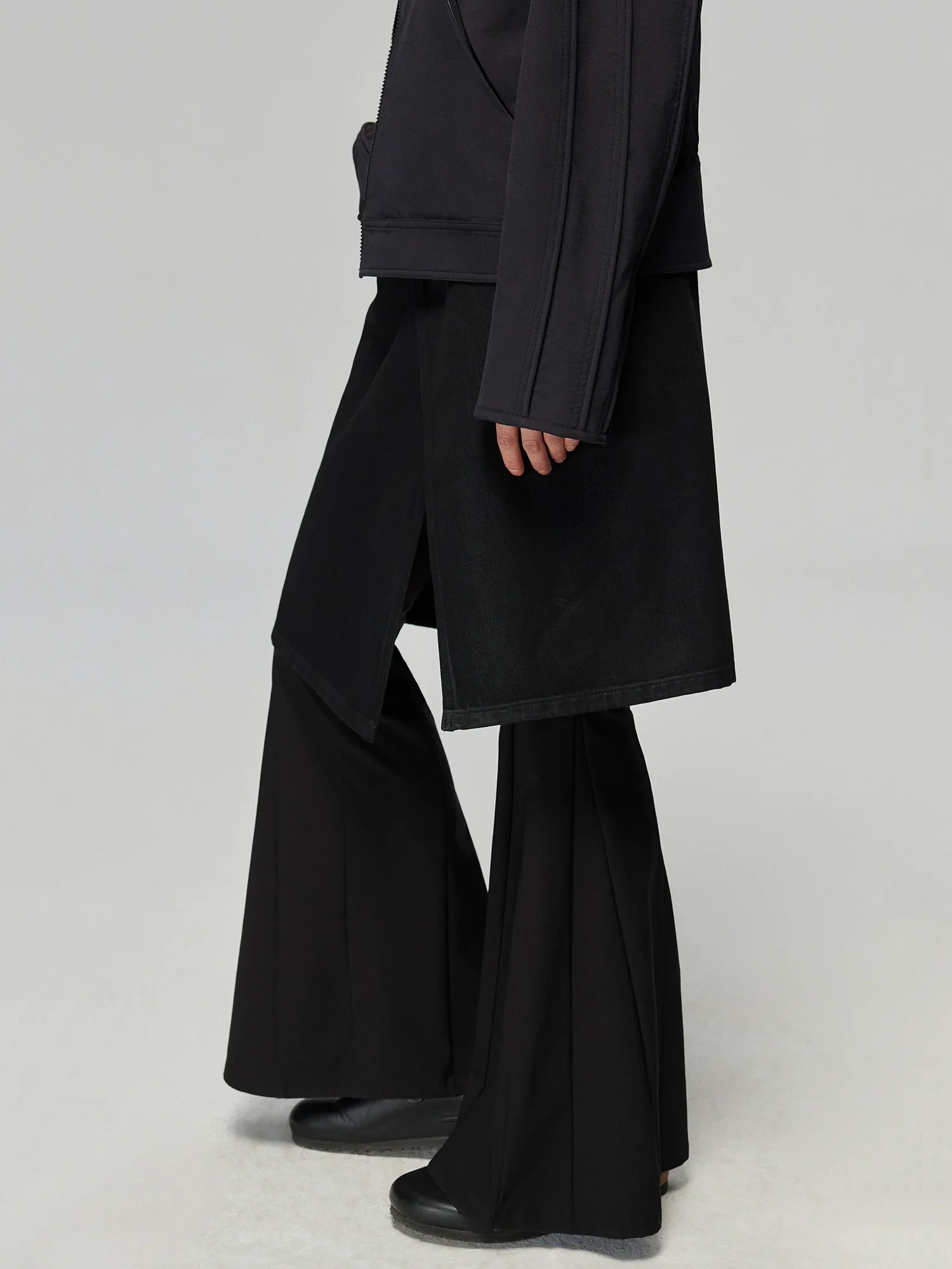 Black Wrap Denim Skirt - Image 4