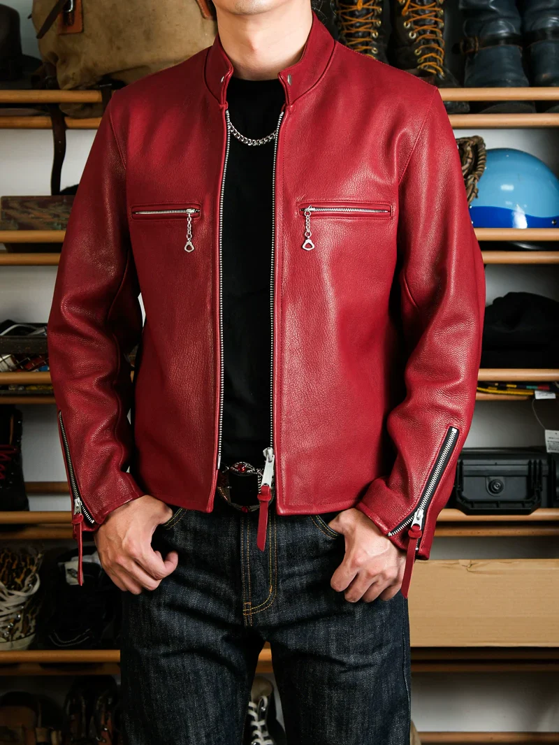 Bloodstone Goatskin Cafe Racer Jacket