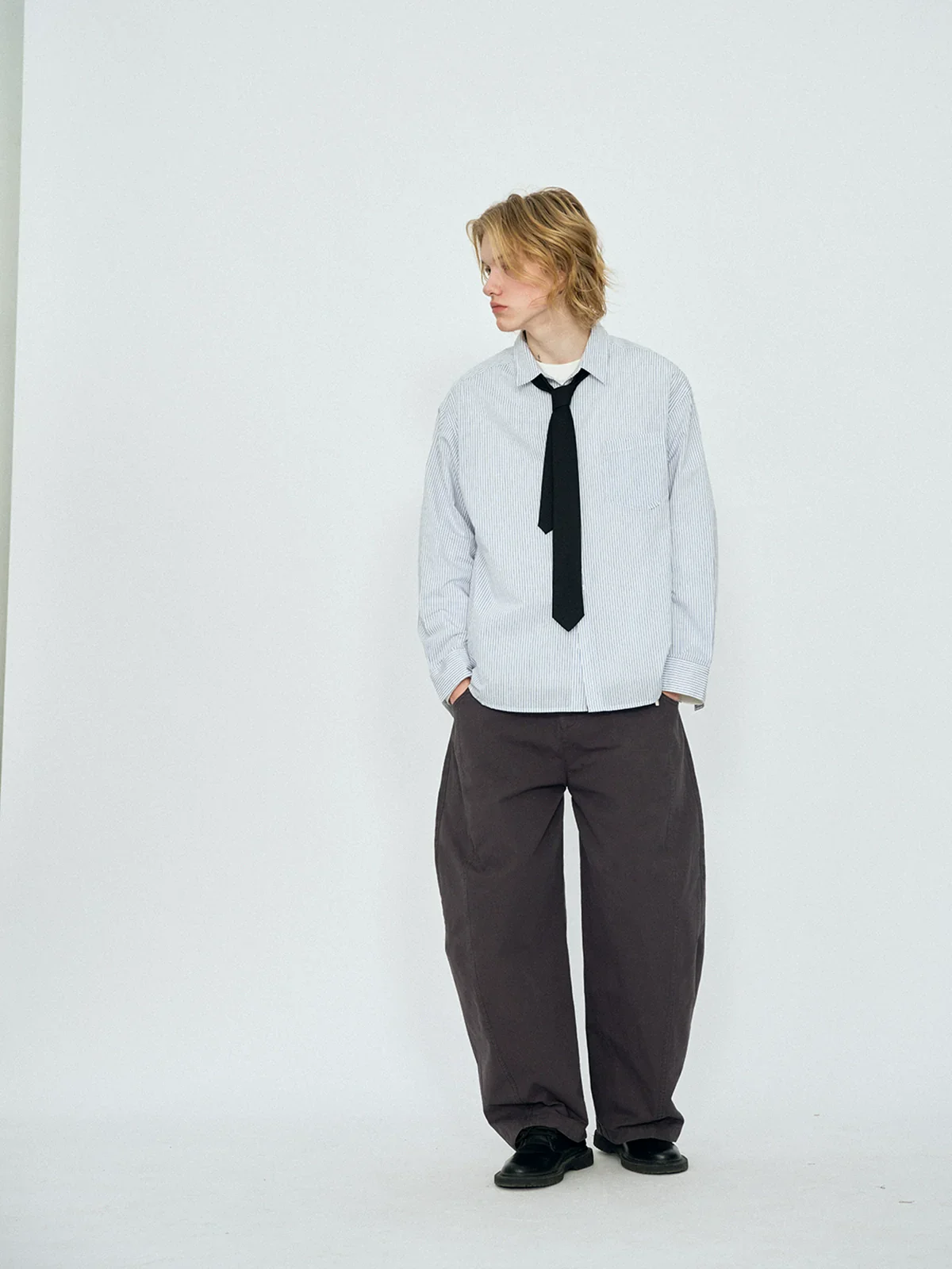 Blue & White Pinstripe Shirt - Image 4