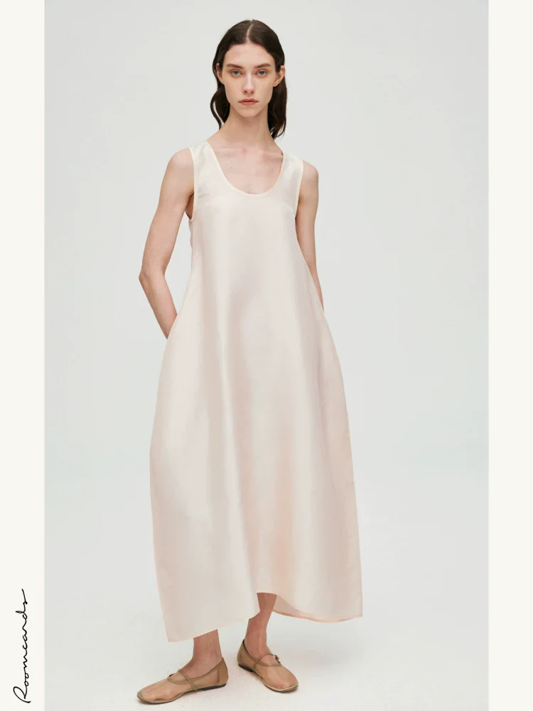Blush Mulberry Silk Dress - Image 3