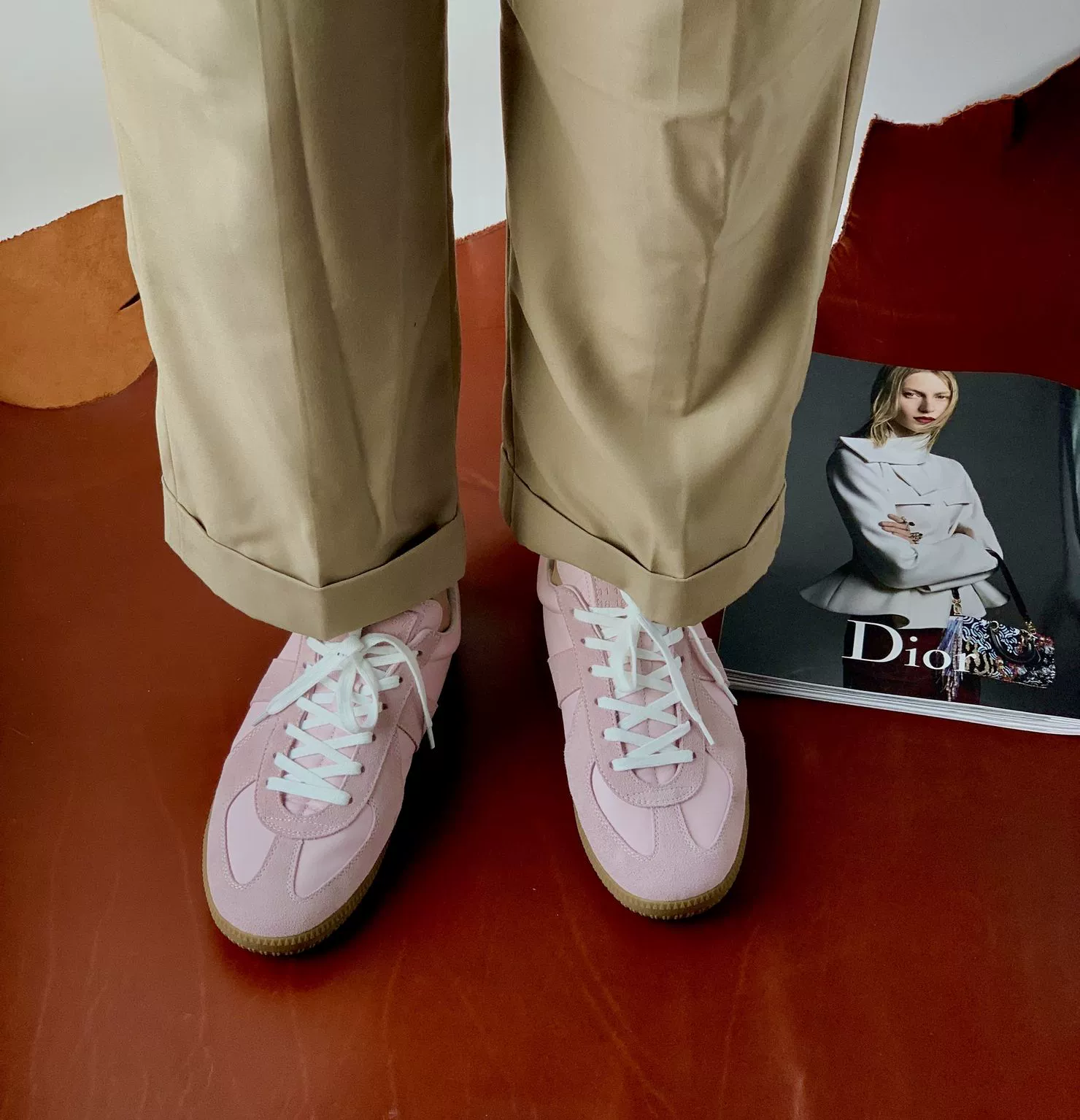 Blush Pink German Trainer Sneakers