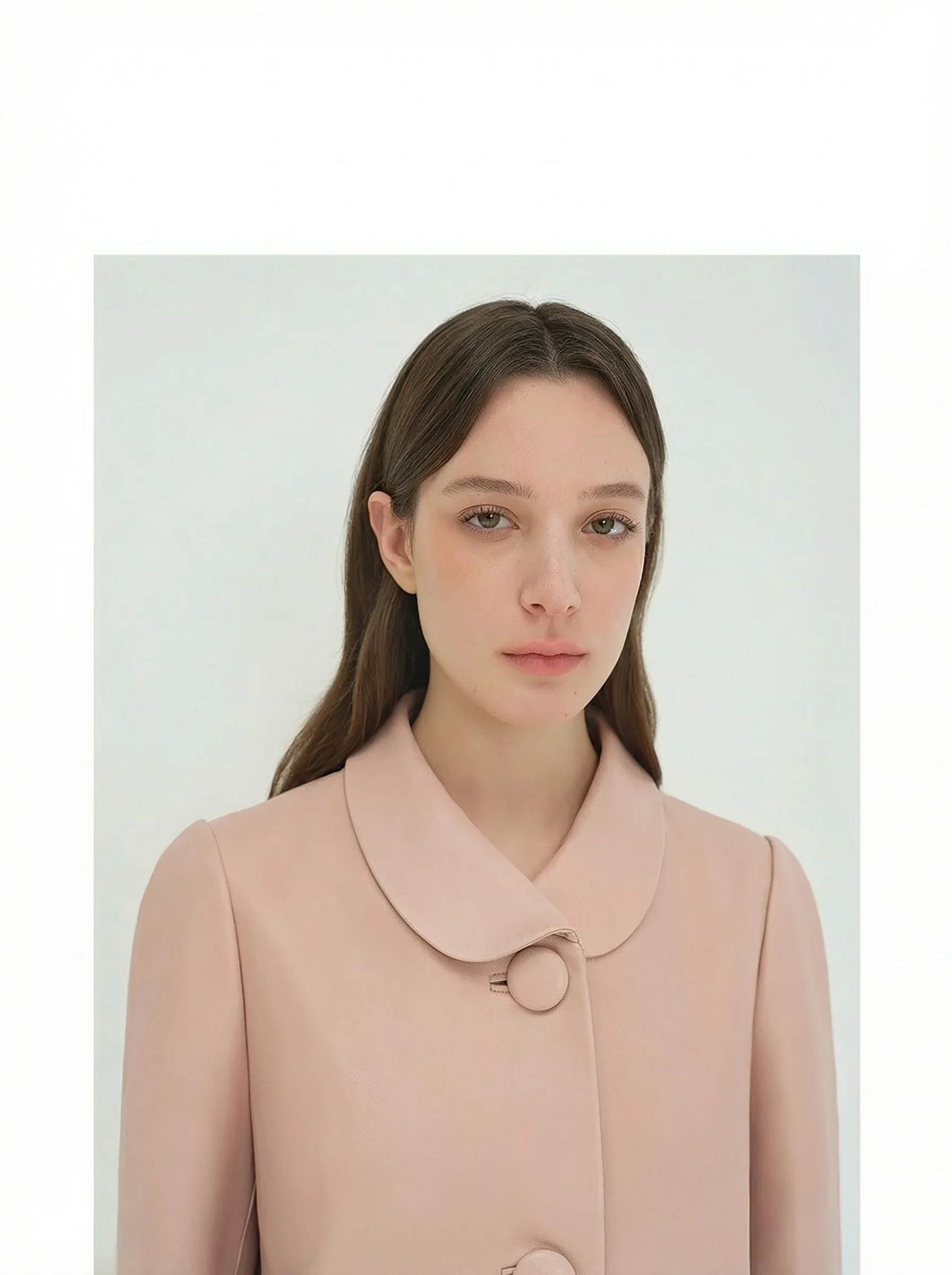 Blush Sheepskin Peter Pan Collar Jacket - Image 3