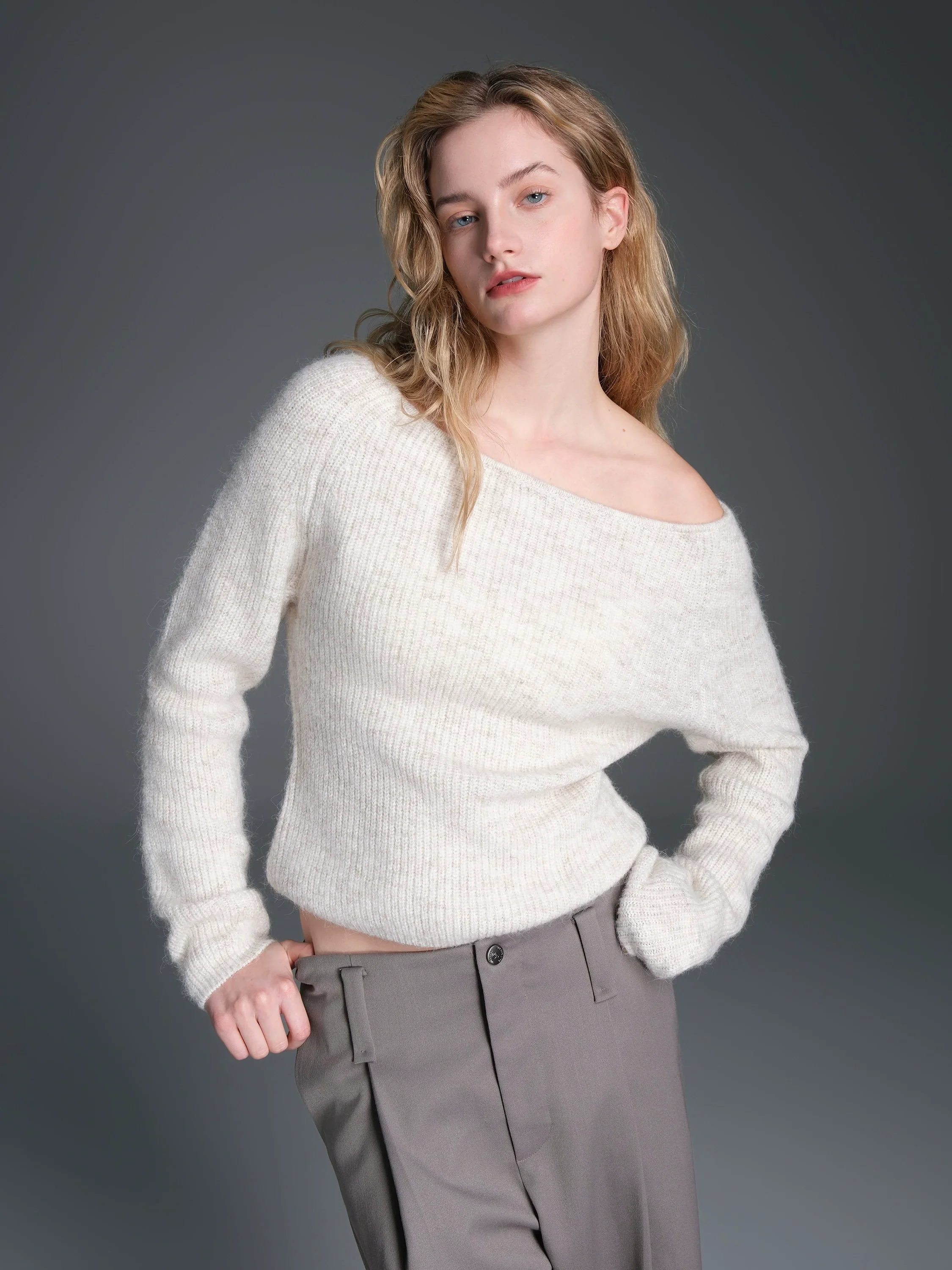 Boat Neck Mohair-Blend Sweater - Image 2