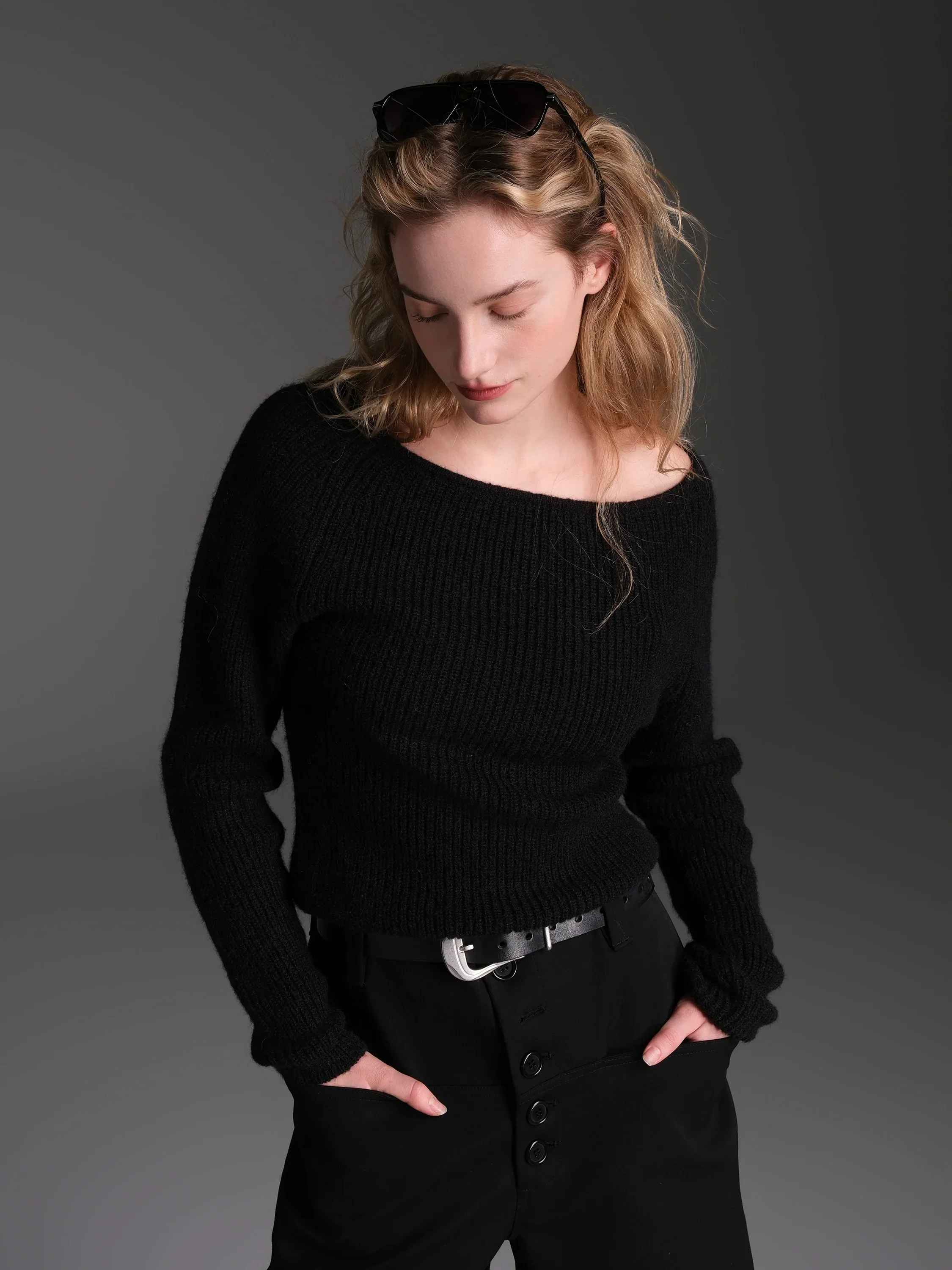 Boat Neck Mohair-Blend Sweater - Image 3