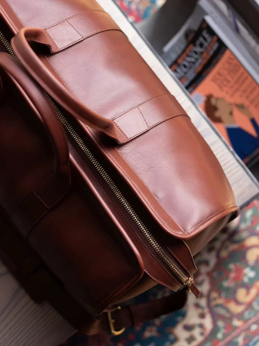 Boston Top-Grain Leather Duffel - Image 4