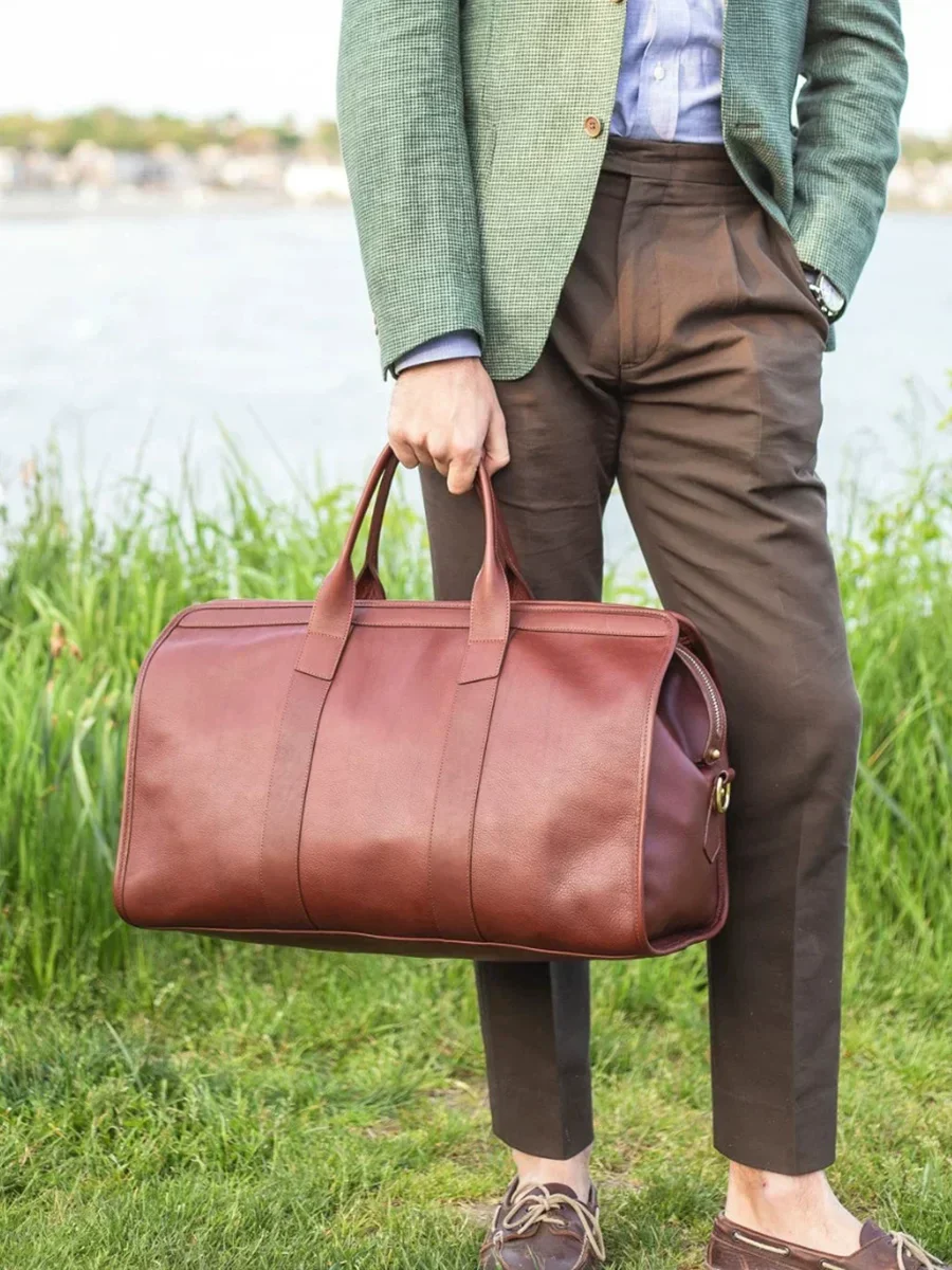 Boston Top-Grain Leather Duffel - Image 5
