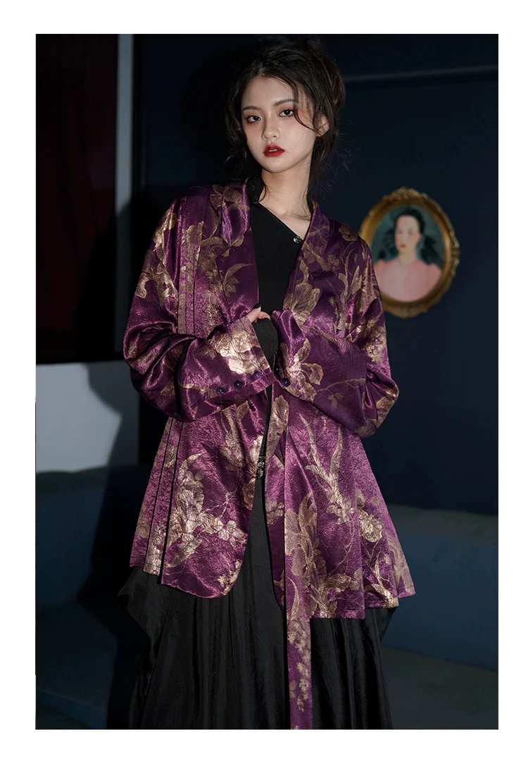 Botanical Jacquard Wrap Jacket - Image 5