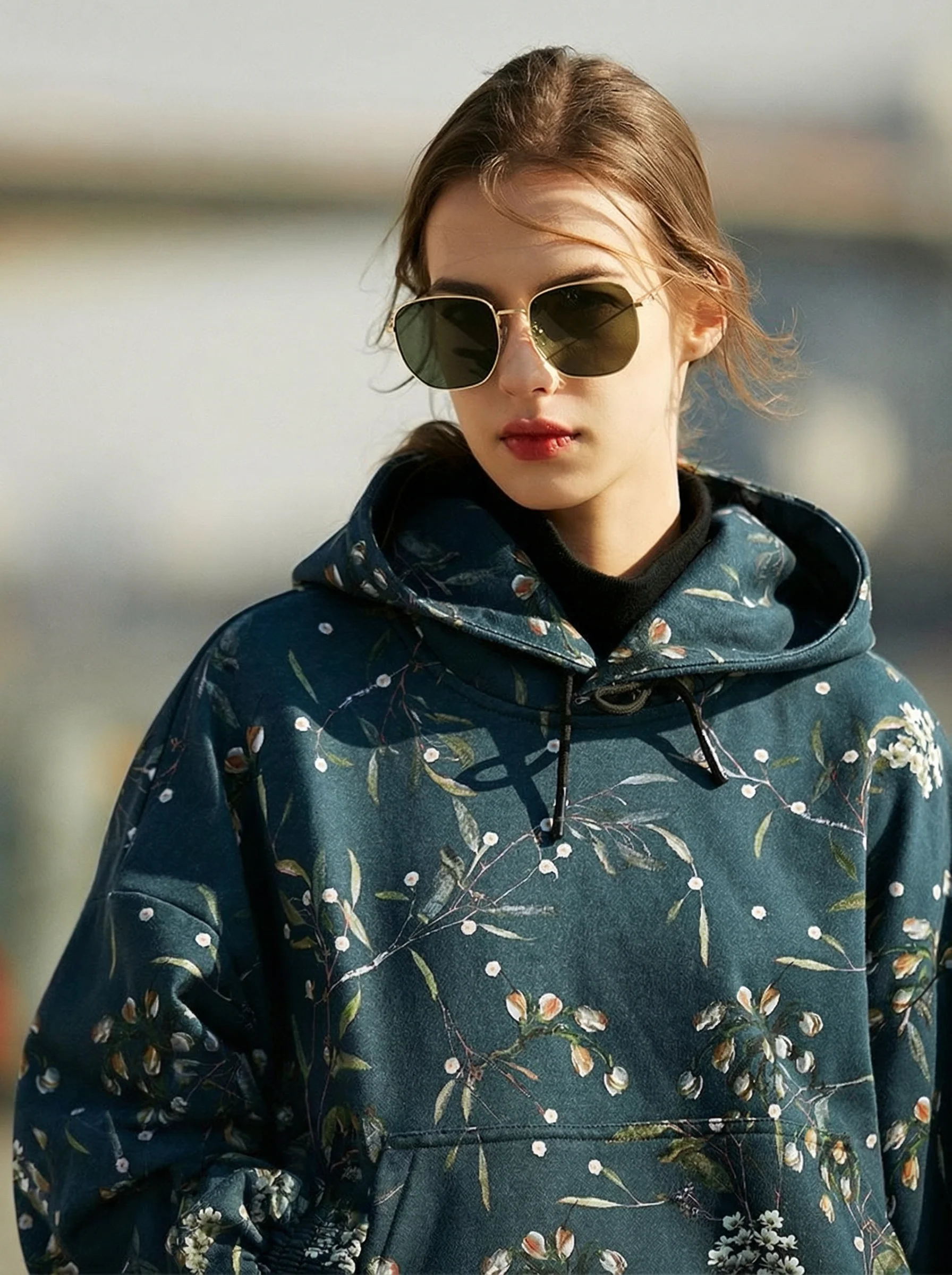 Botanical Print Hoodie - Image 4