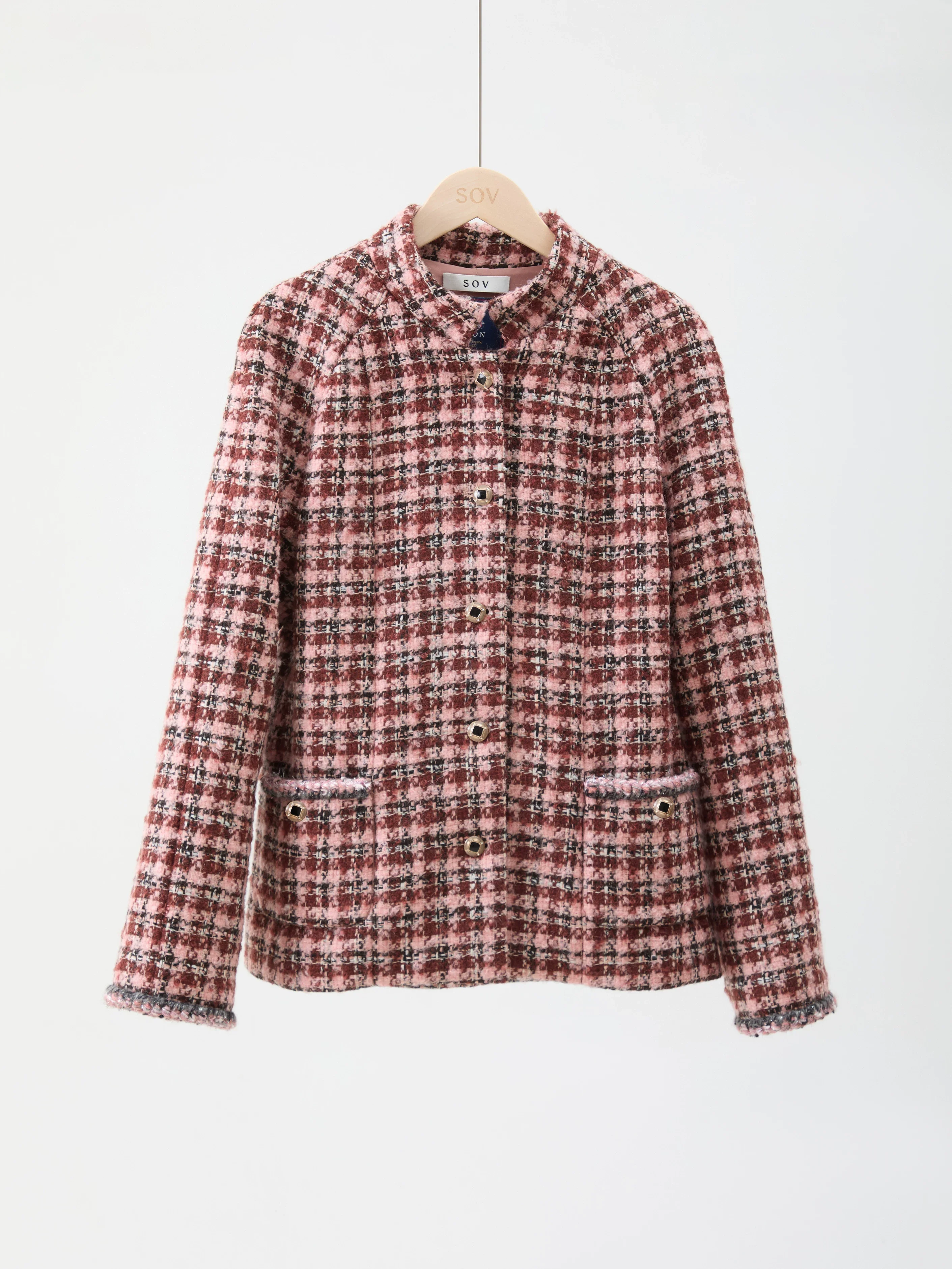 Bouclé Plaid Jacket - Image 2