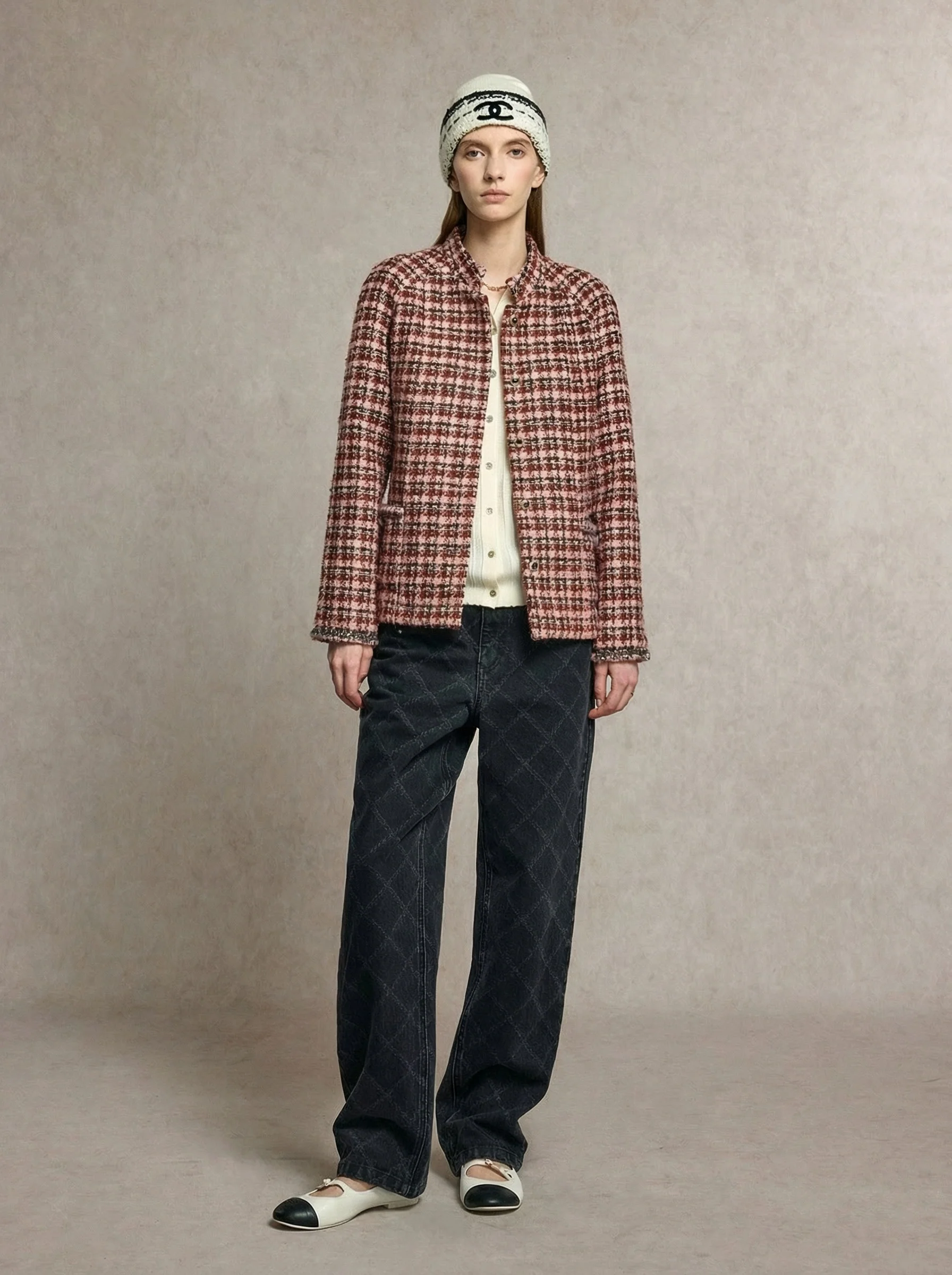 Bouclé Plaid Jacket - Image 5