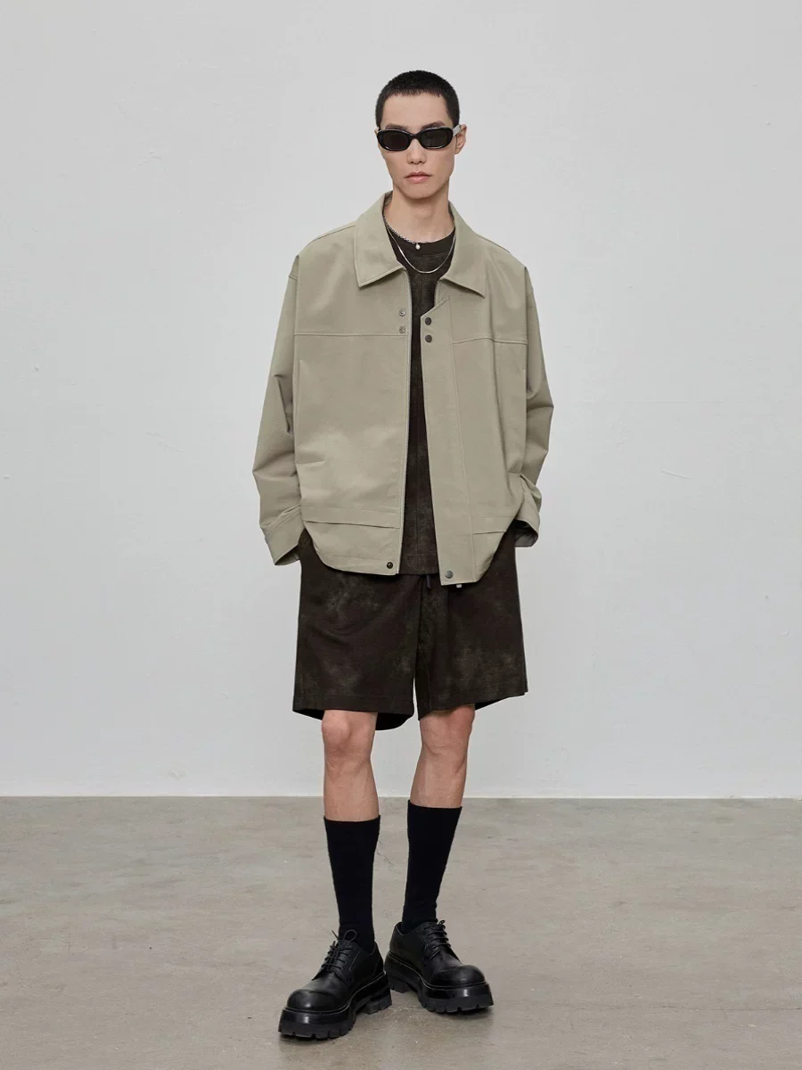 Boxy Double-Placket Jacket