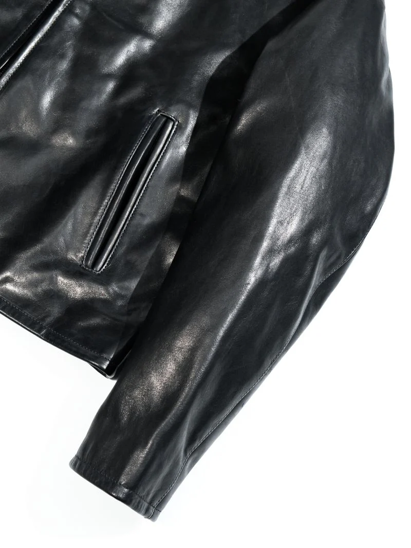Boxy Leather Zip Jacket - Image 2
