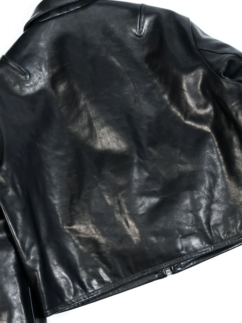 Boxy Leather Zip Jacket - Image 3