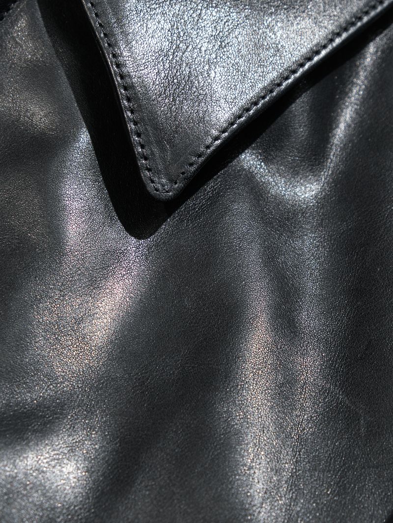 Boxy Leather Zip Jacket - Image 6