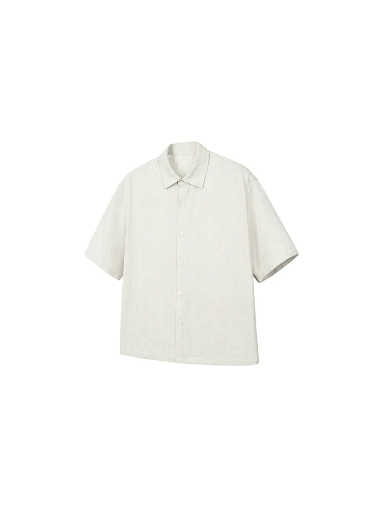 Boxy Linen-Blend Short-Sleeve Shirt - Image 3