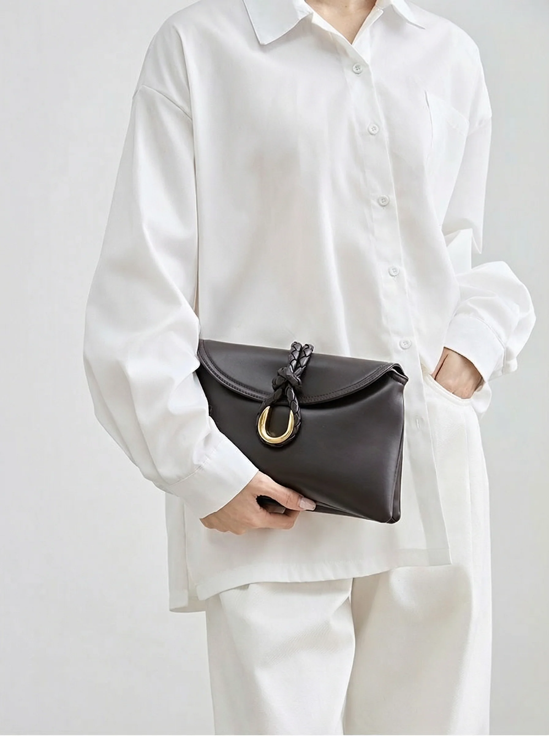 Braided Calfskin Flap Bag