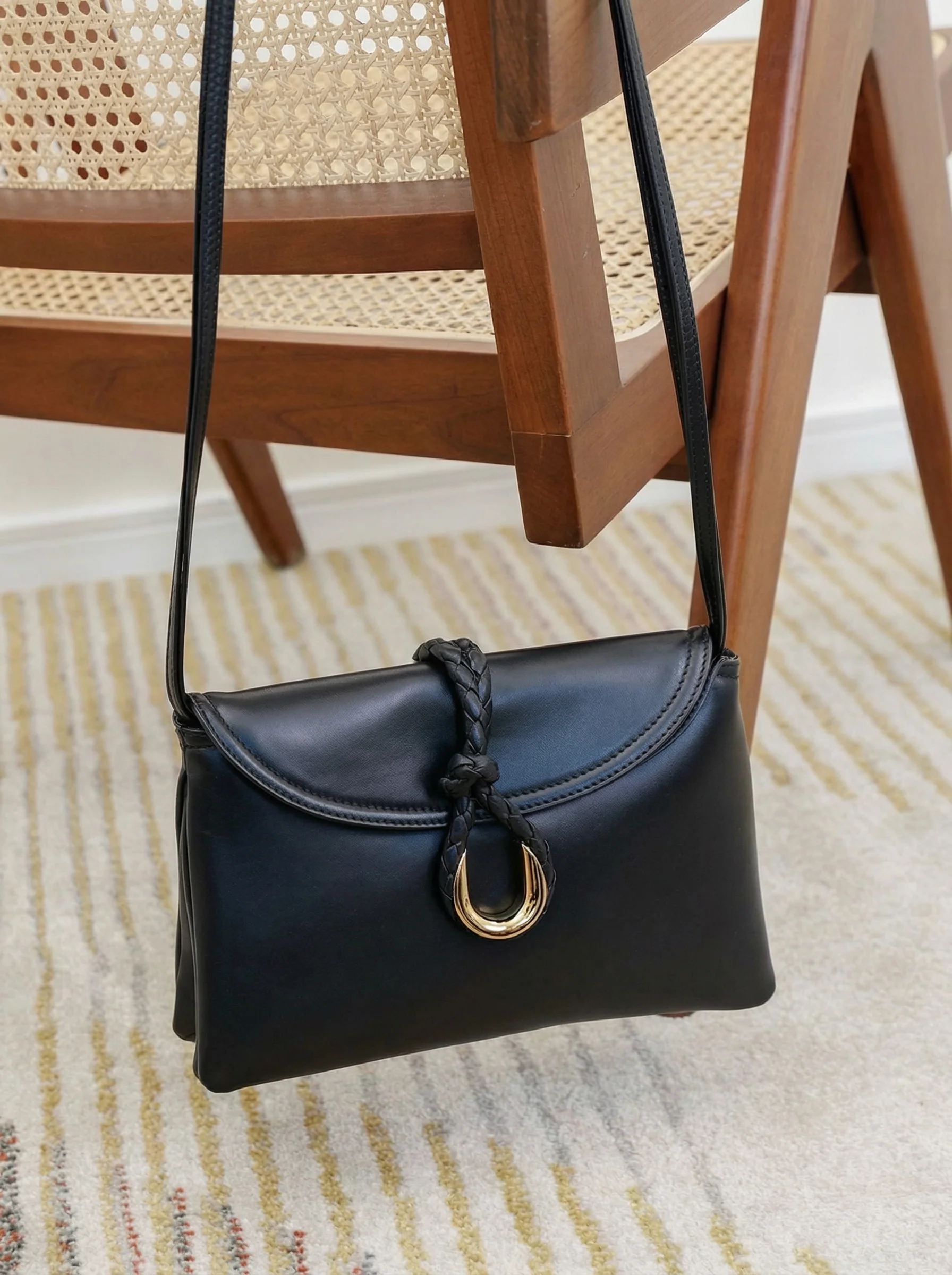 Braided Calfskin Flap Bag - Image 7