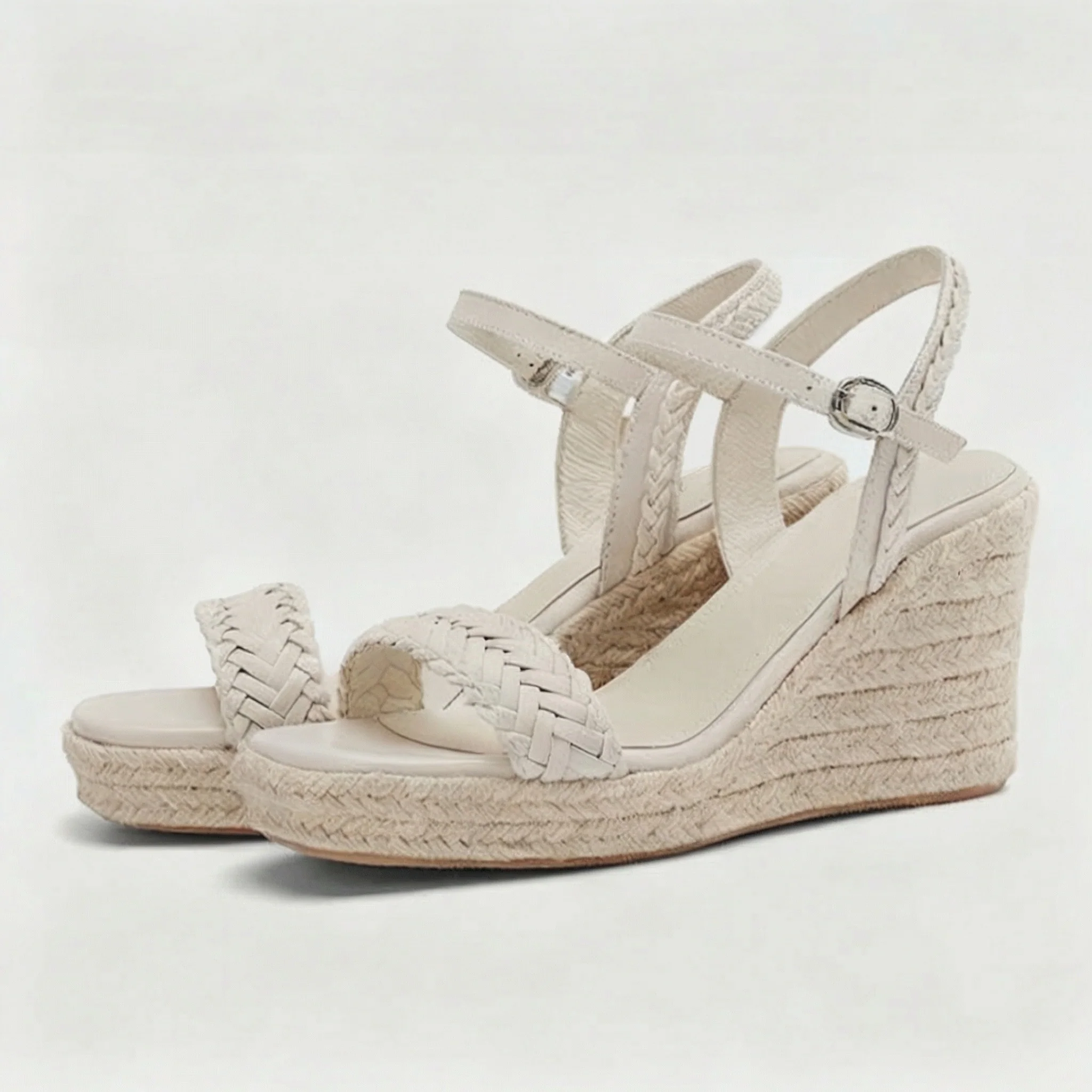Braided Espadrille Wedge Sandals - Image 4