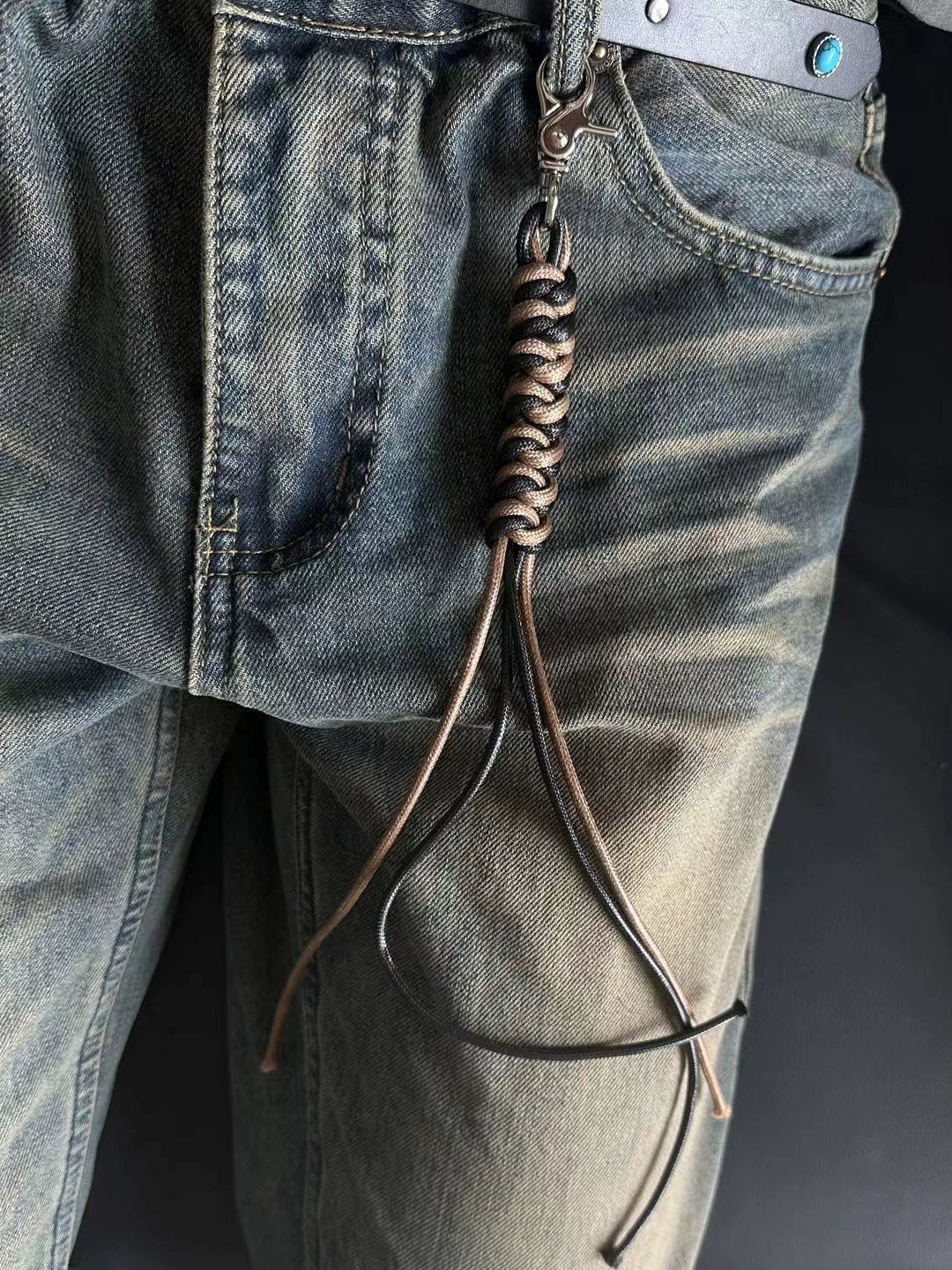 Braided Keychain with Denim Jeans - Image 4