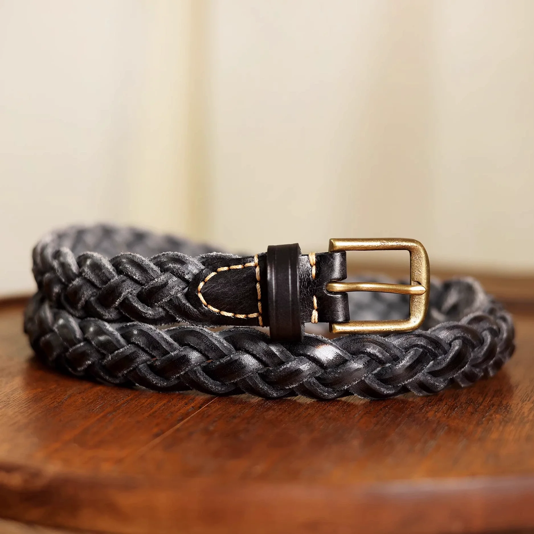 Braided Leather Belt, 3 cm - Image 16