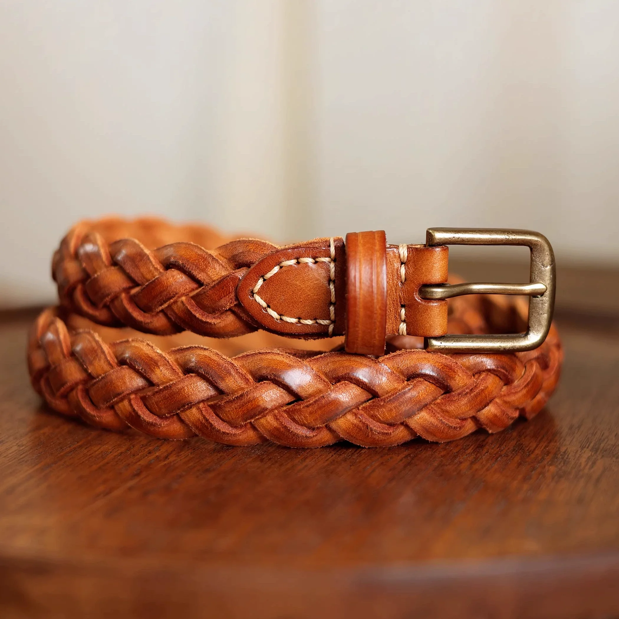 Braided Leather Belt, 3 cm - Image 9