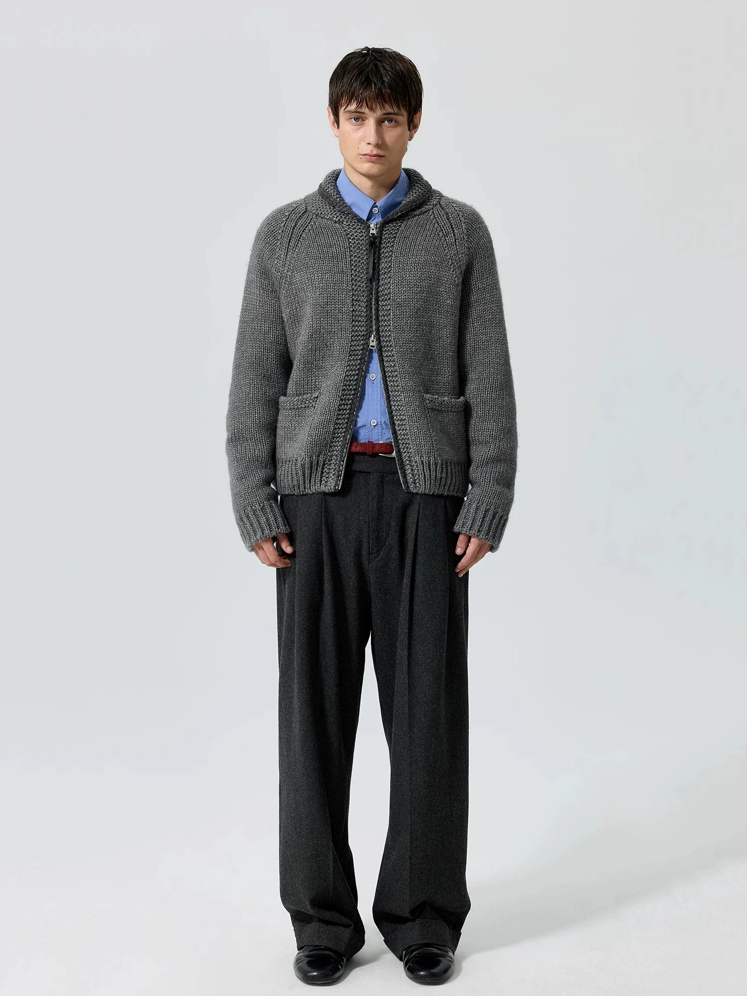 Braided Zip Wool-Blend Cardigan - Image 2
