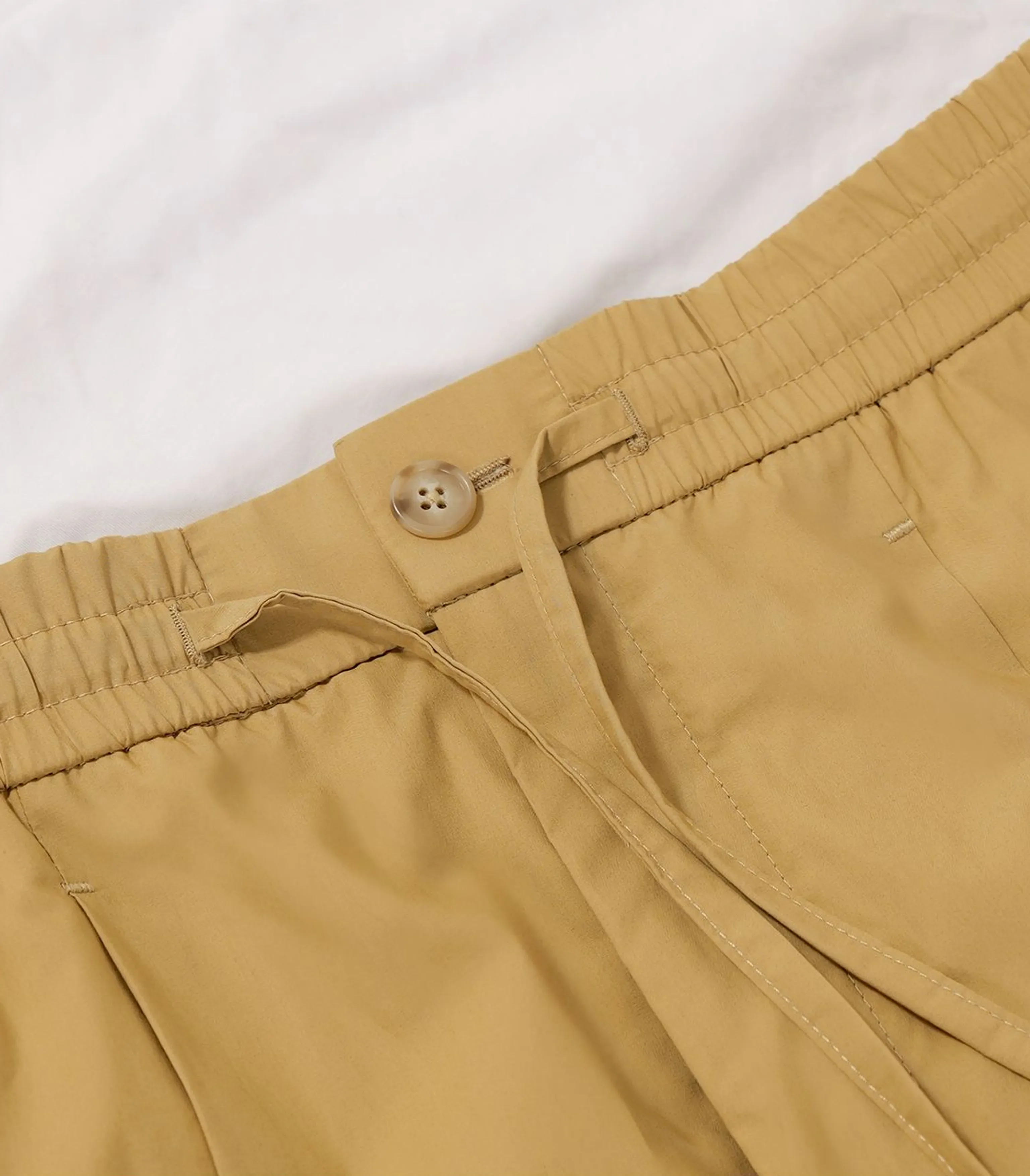 Breathable Cotton Drawstring Straight Shorts - Image 2