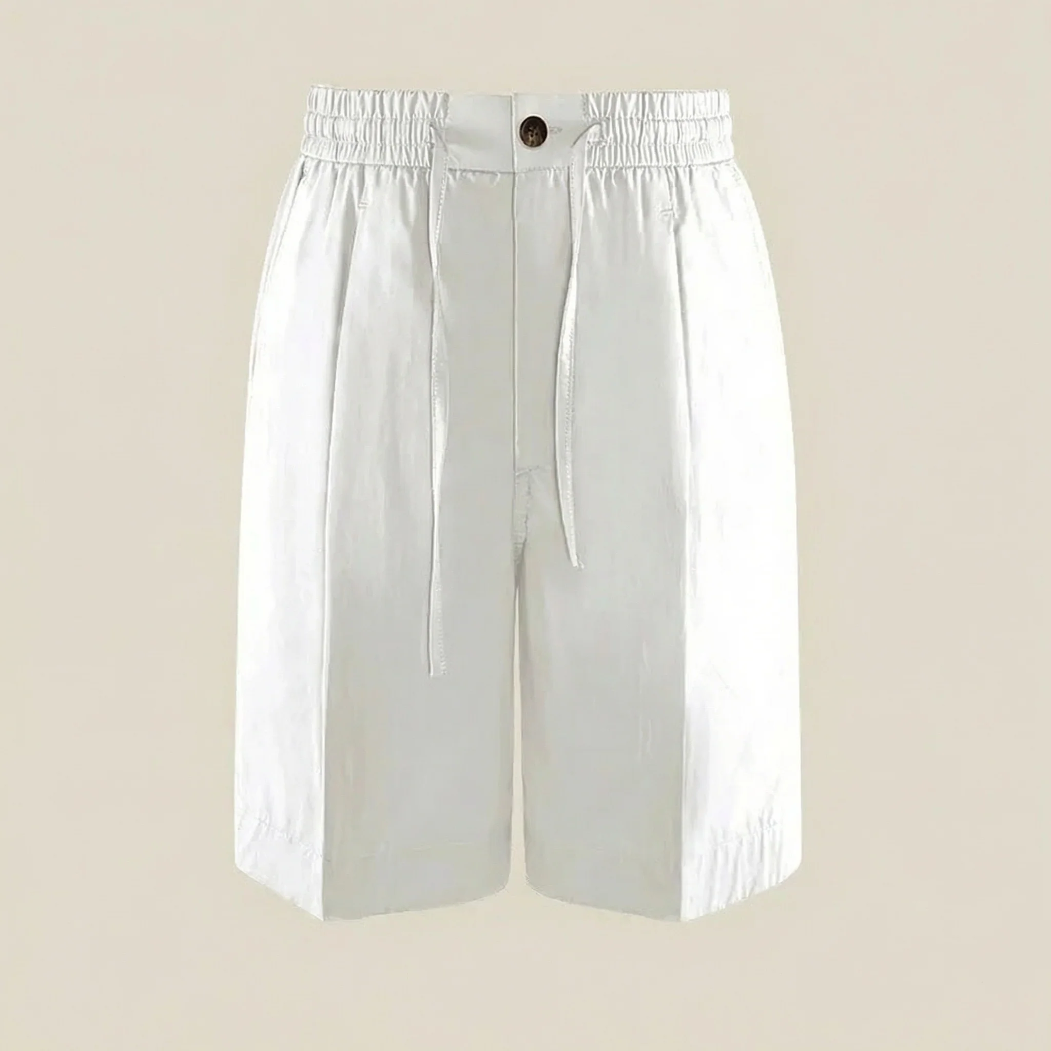 Breathable Cotton Drawstring Straight Shorts - Image 8