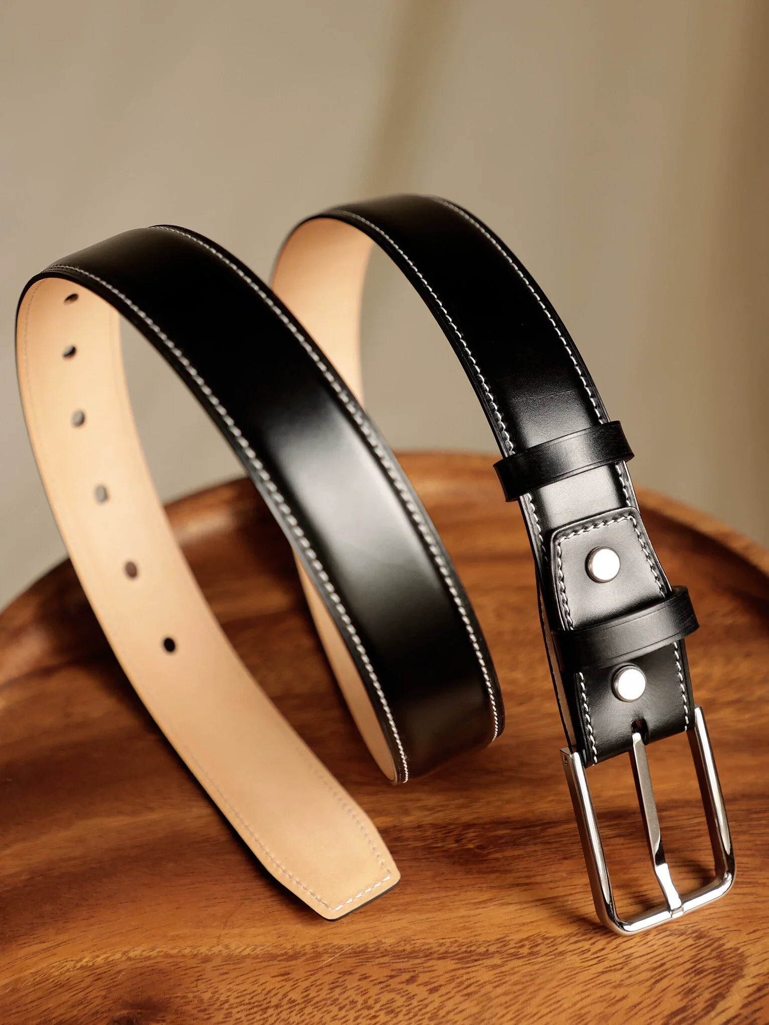 Bridle Leather Dress Belt - Image 3