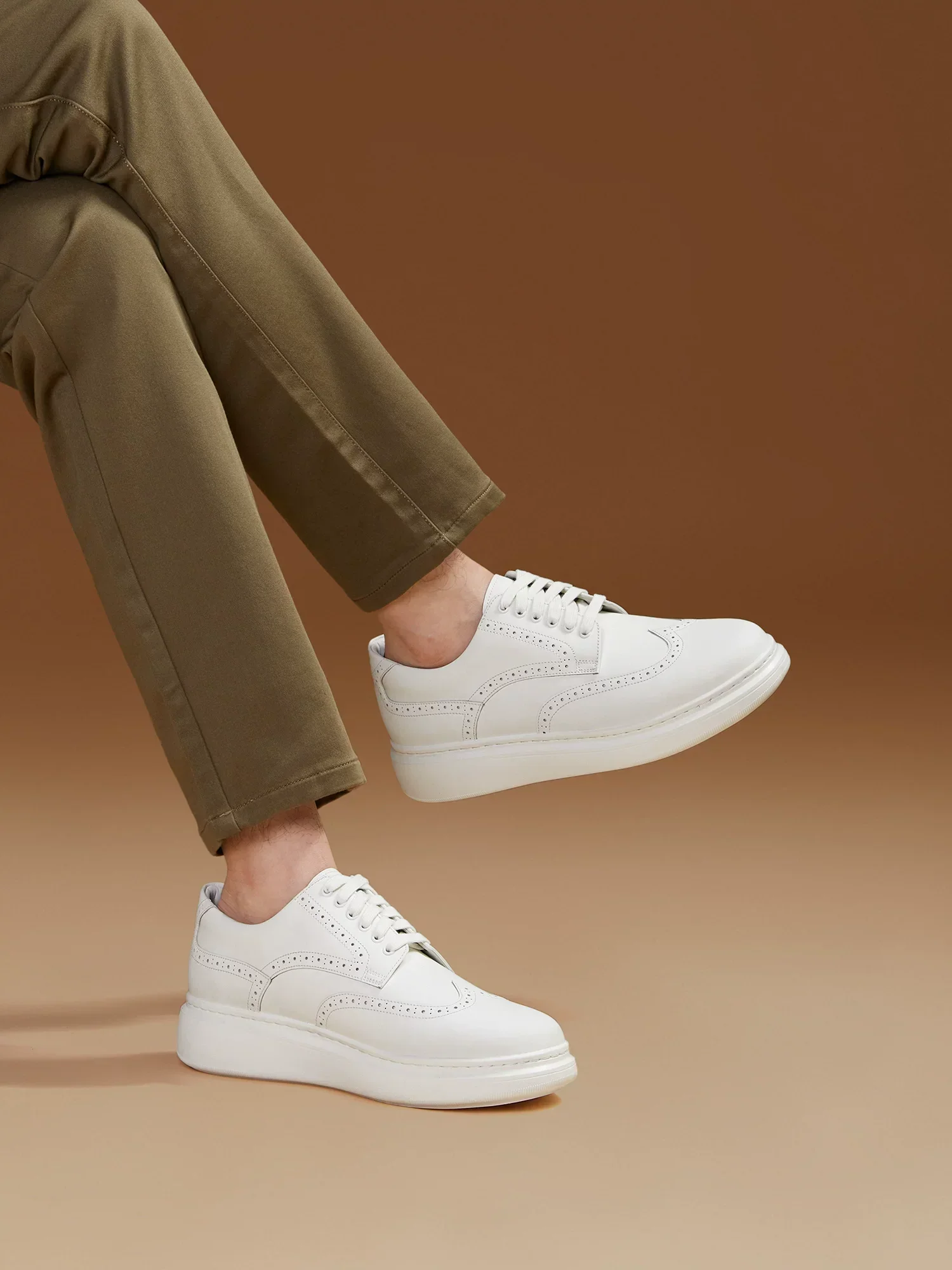Brogue Wingtip Platform Sneaker