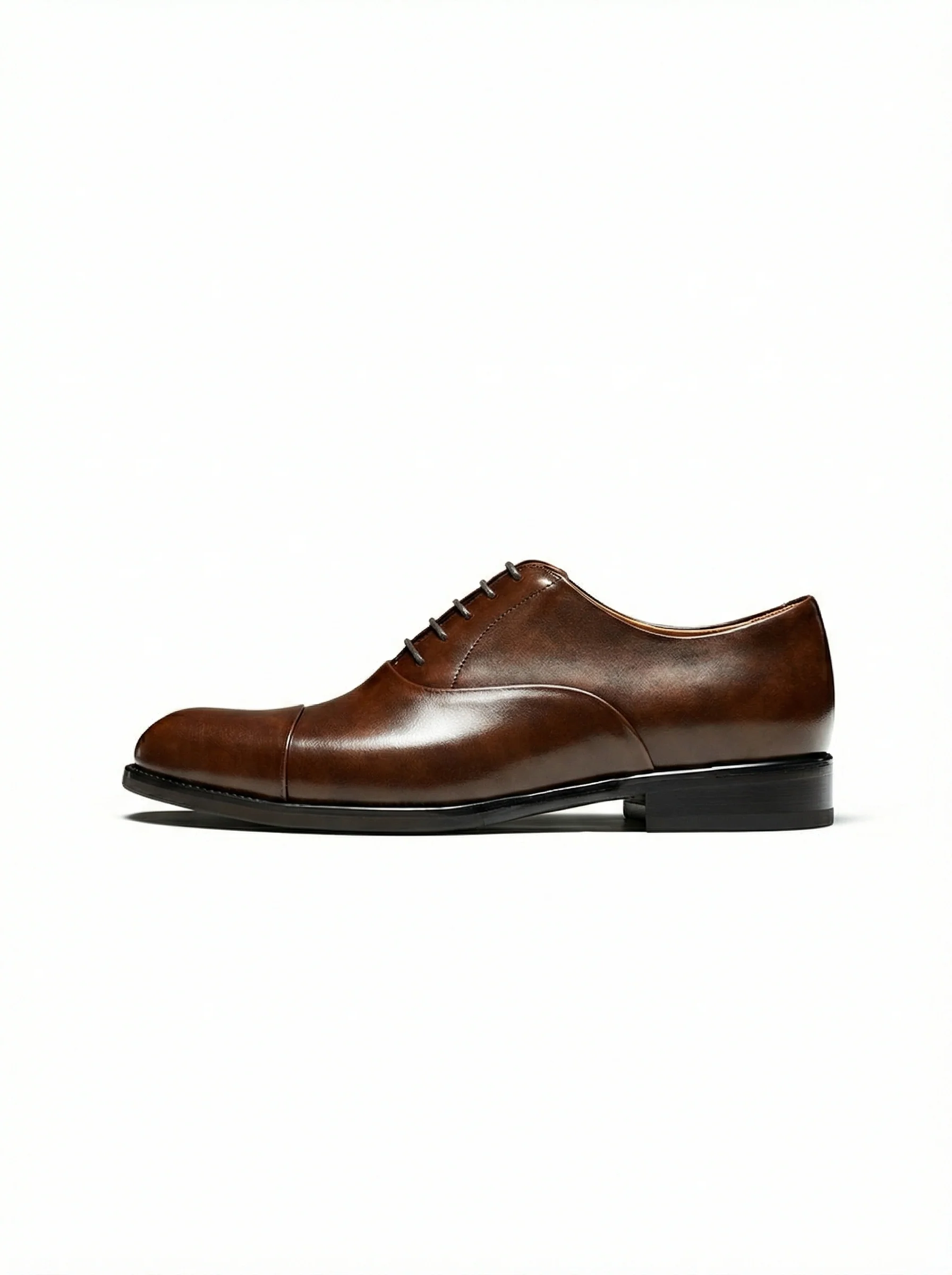 Brown Cap-Toe Oxford Shoe