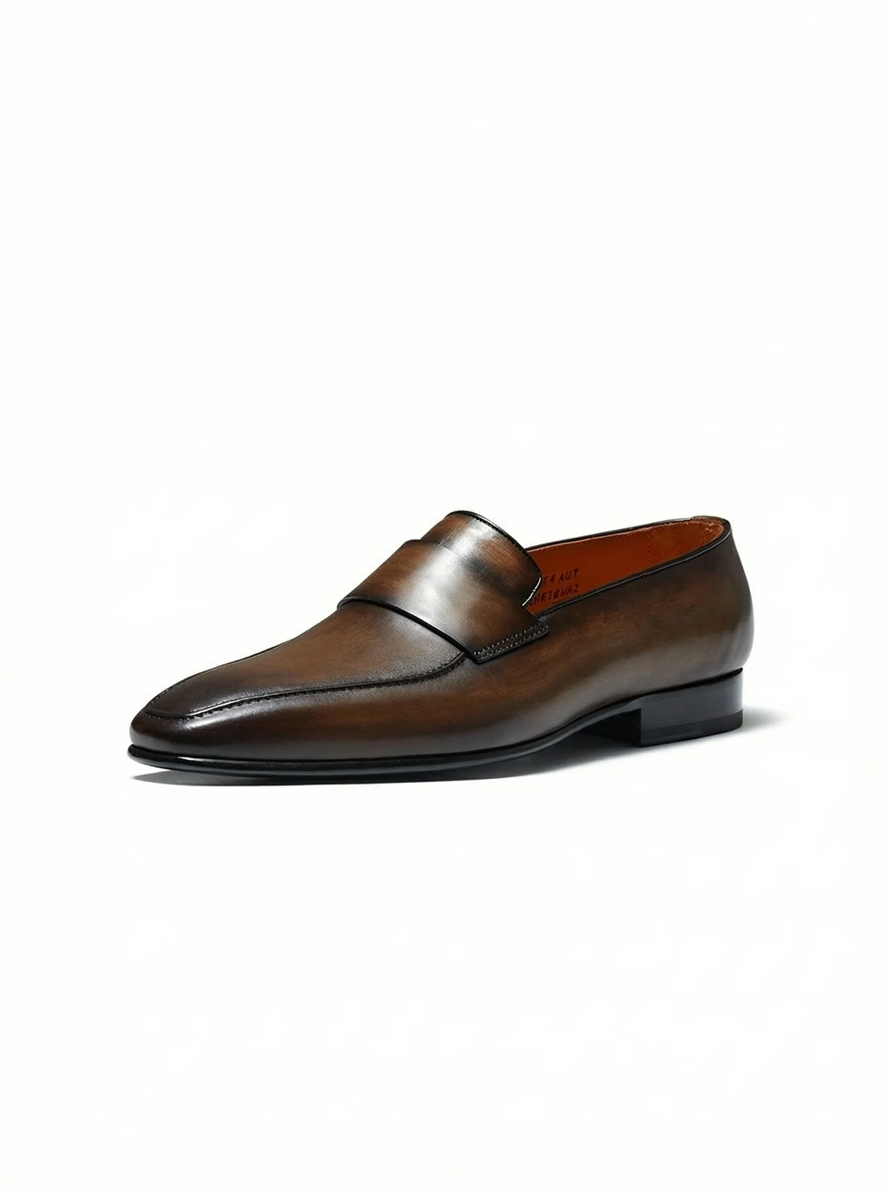 Brown Leather Penny Loafers - Image 2
