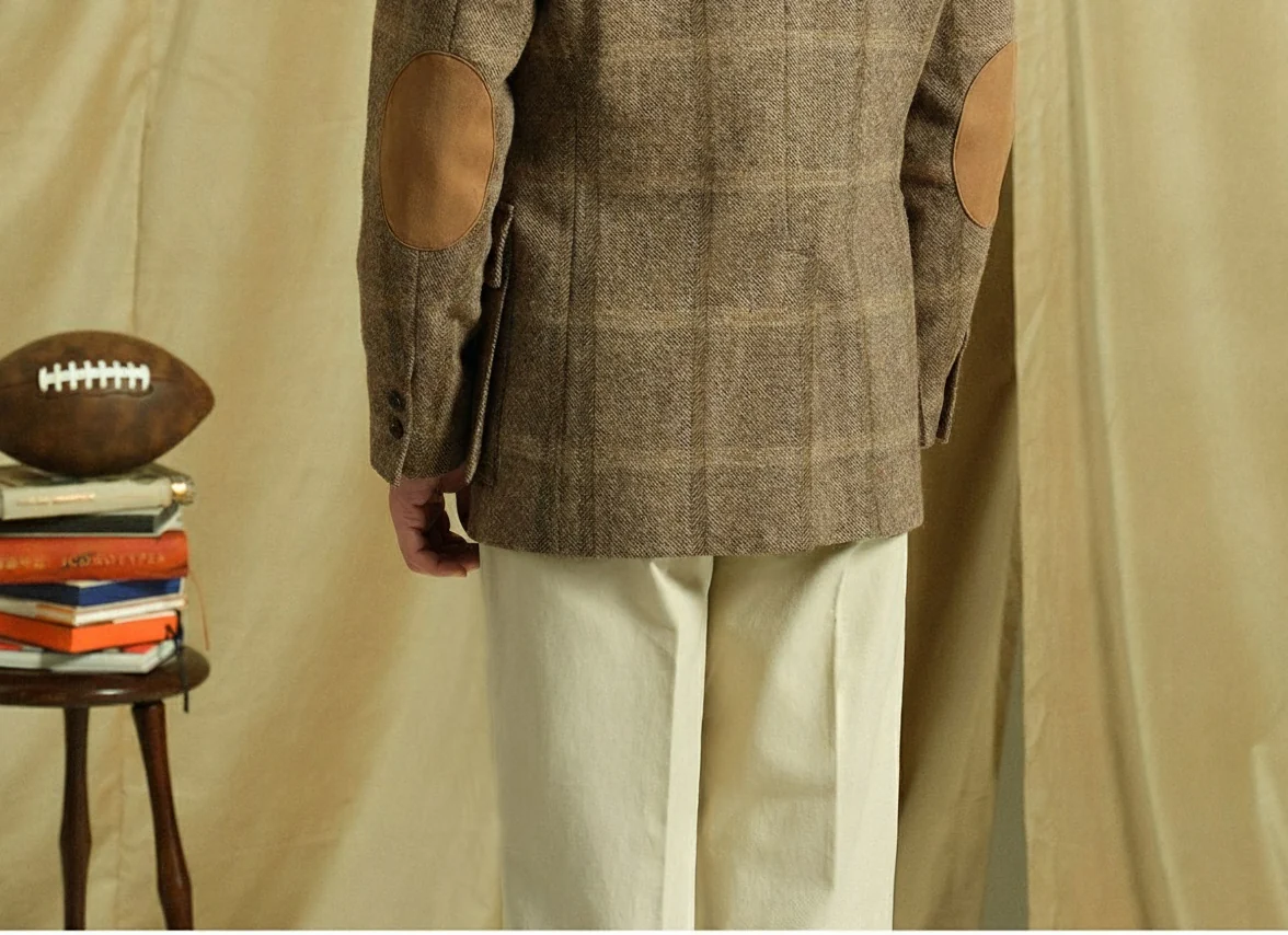 Brown Plaid Wool Blazer - Image 9