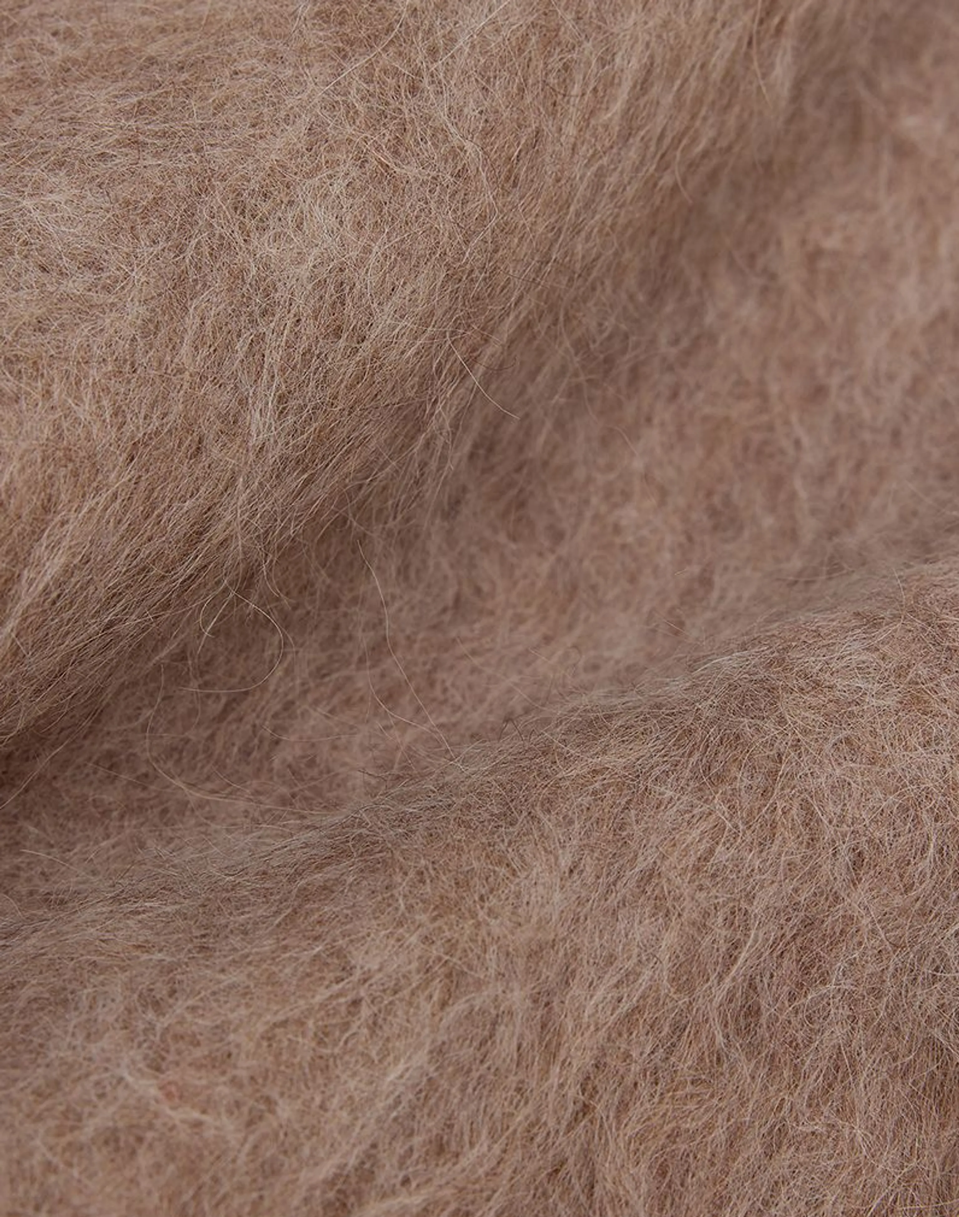 Brushed Alpaca Crew Cardigan - Image 8