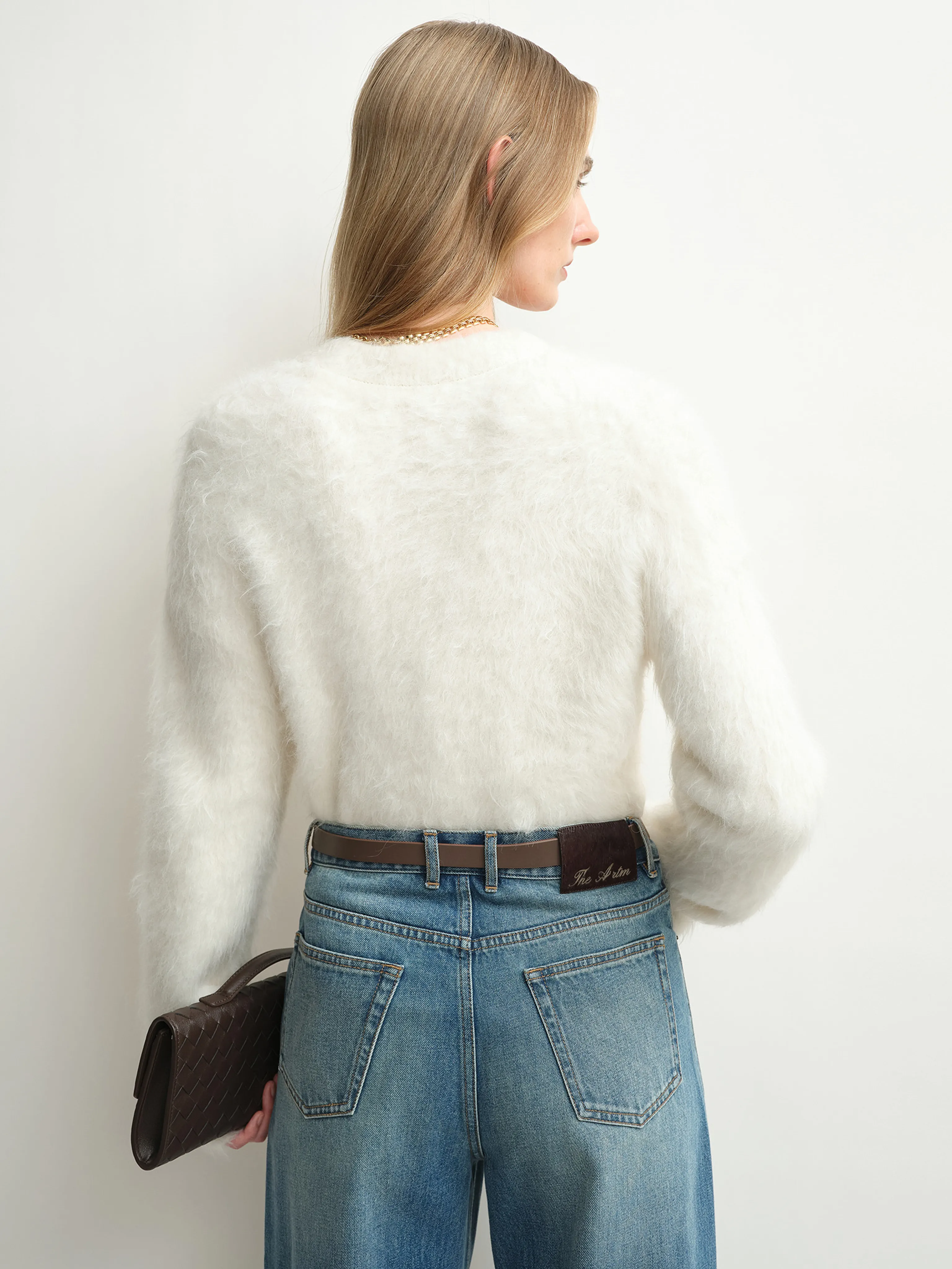 Brushed Alpaca V-Neck Pullover