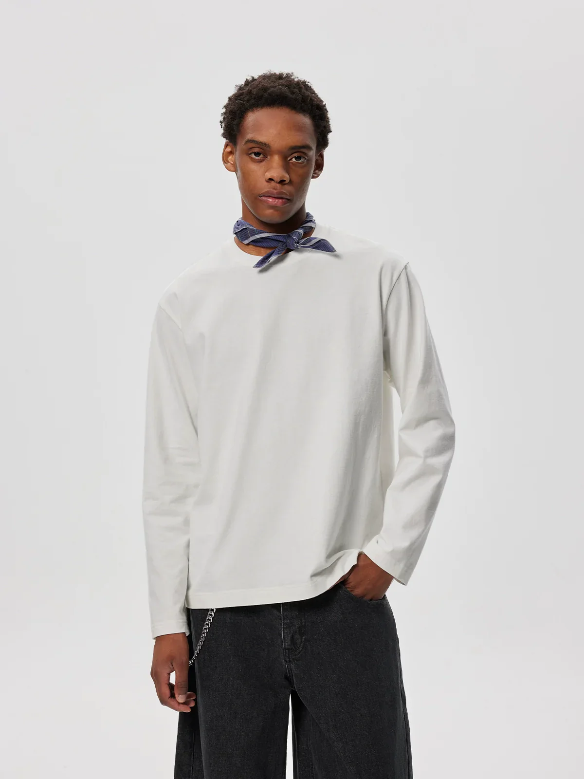 Brushed Cotton Long-Sleeve Tee - Image 3