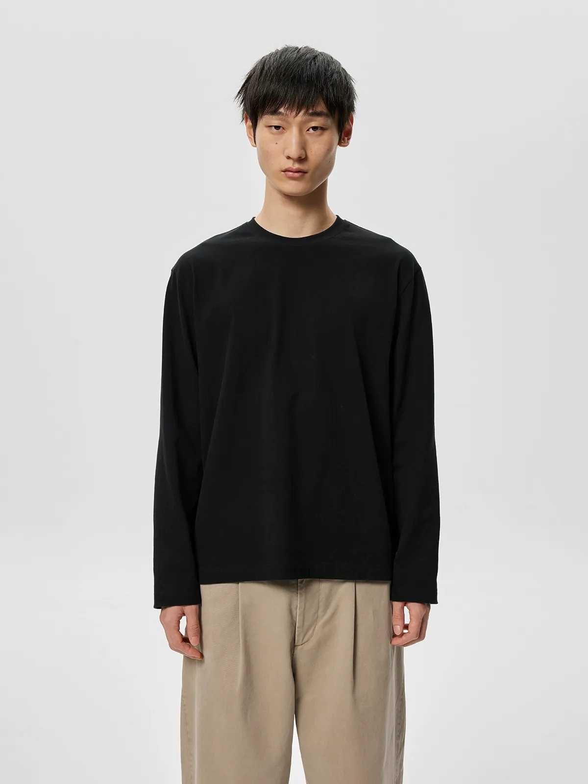 Brushed Cotton Long-Sleeve Tee - Image 5