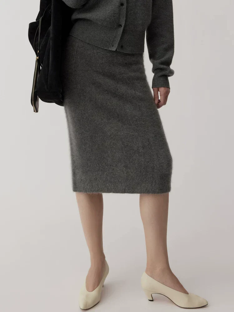 Brushed Knit Midi Skirt - Image 3