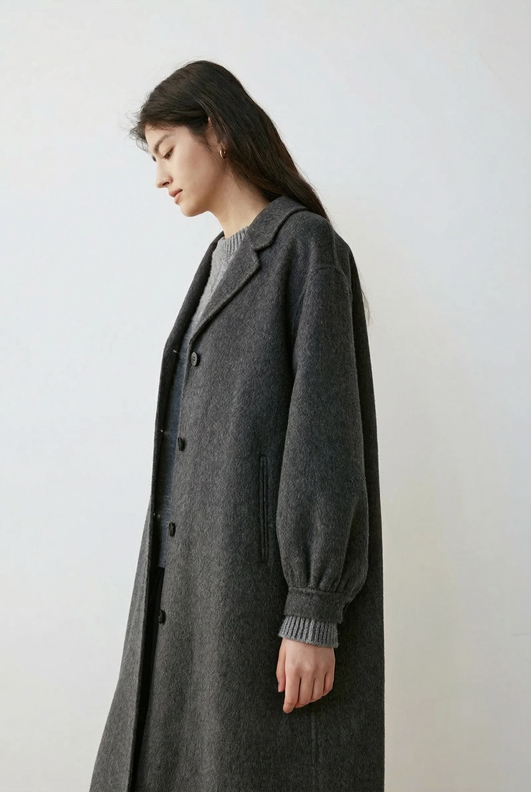 Brushed Long Coat - Image 2