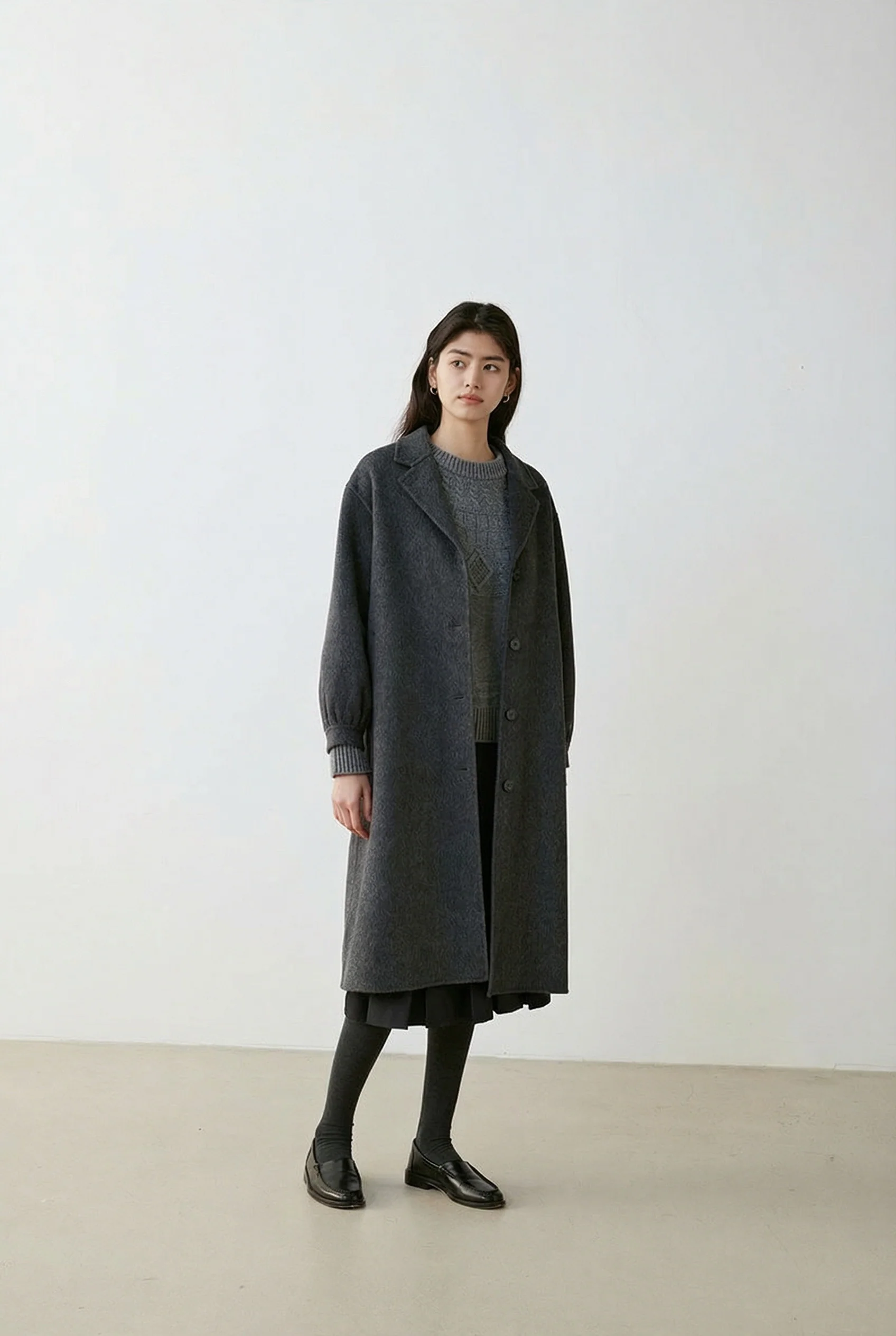 Brushed Long Coat - Image 4
