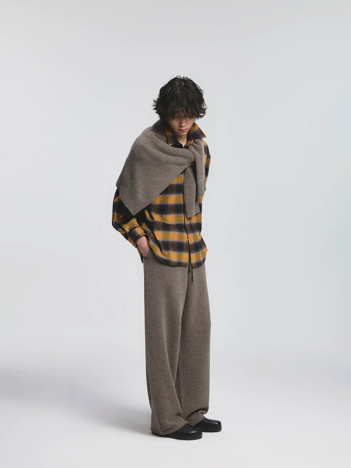 Brushed Long-Staple Cotton Gradient Plaid Shirt - Image 4