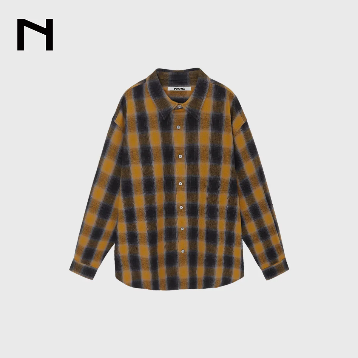 Brushed Long-Staple Cotton Gradient Plaid Shirt - Image 6