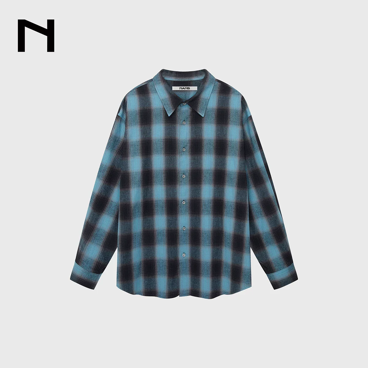 Brushed Long-Staple Cotton Gradient Plaid Shirt - Image 7