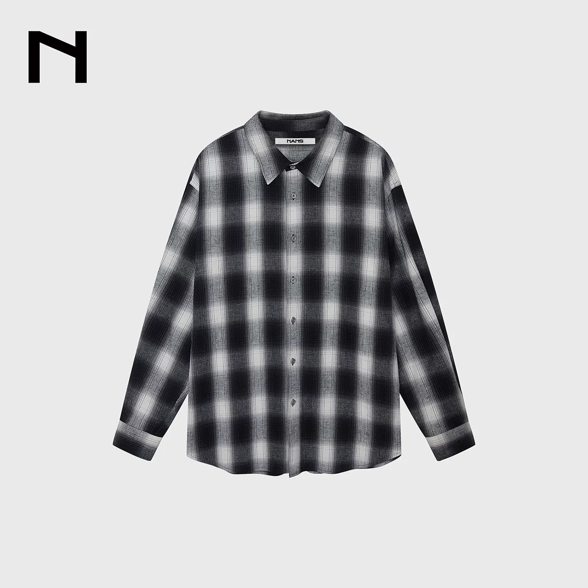 Brushed Long-Staple Cotton Gradient Plaid Shirt - Image 8