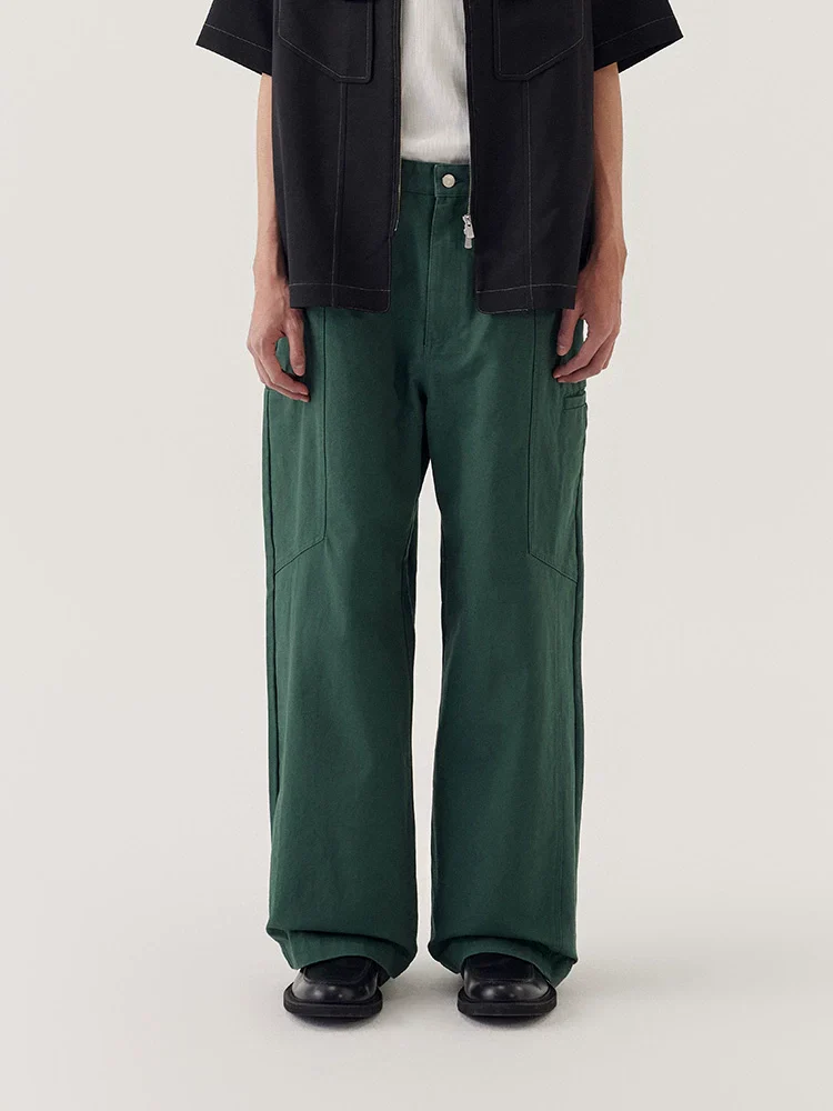 Bryson Green Wide-Leg Utility Pants